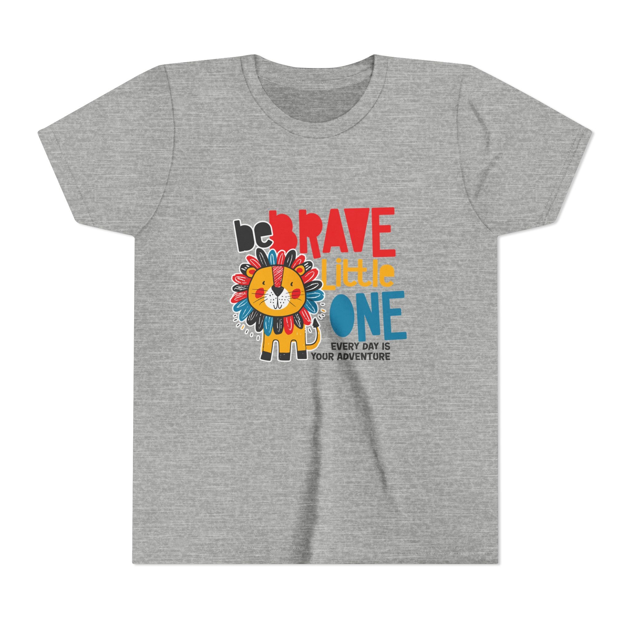 Be Brave Little One | Kids Motivational Graphic Cute Colourful Lion T-Shirt