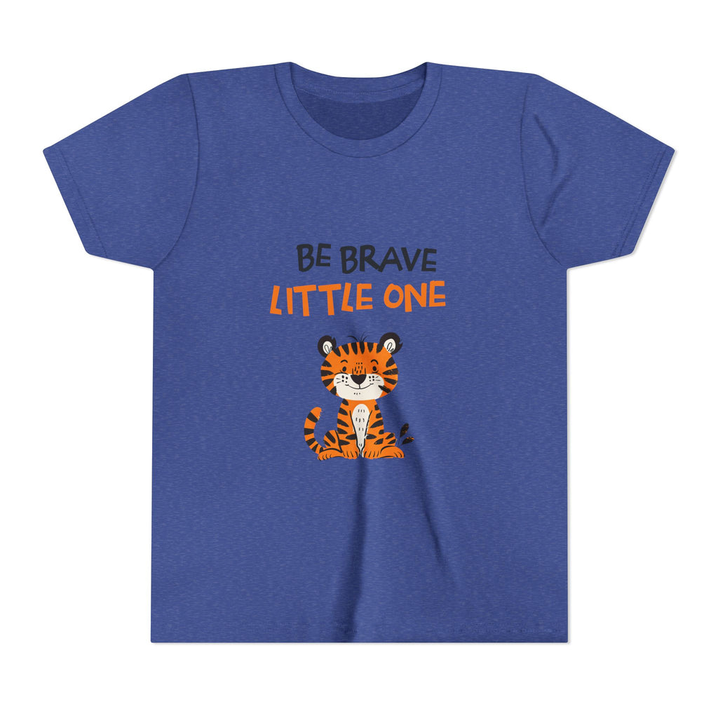 Be Brave Little One | Kids Motivational Graphic Cute Tiger T-Shirt
