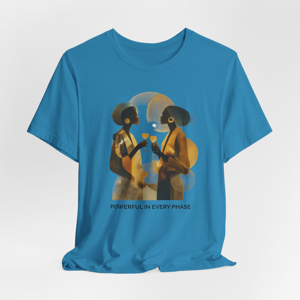 Powerful in Every Phase | Women's Motivational Graphic Vintage Women T-Shirt