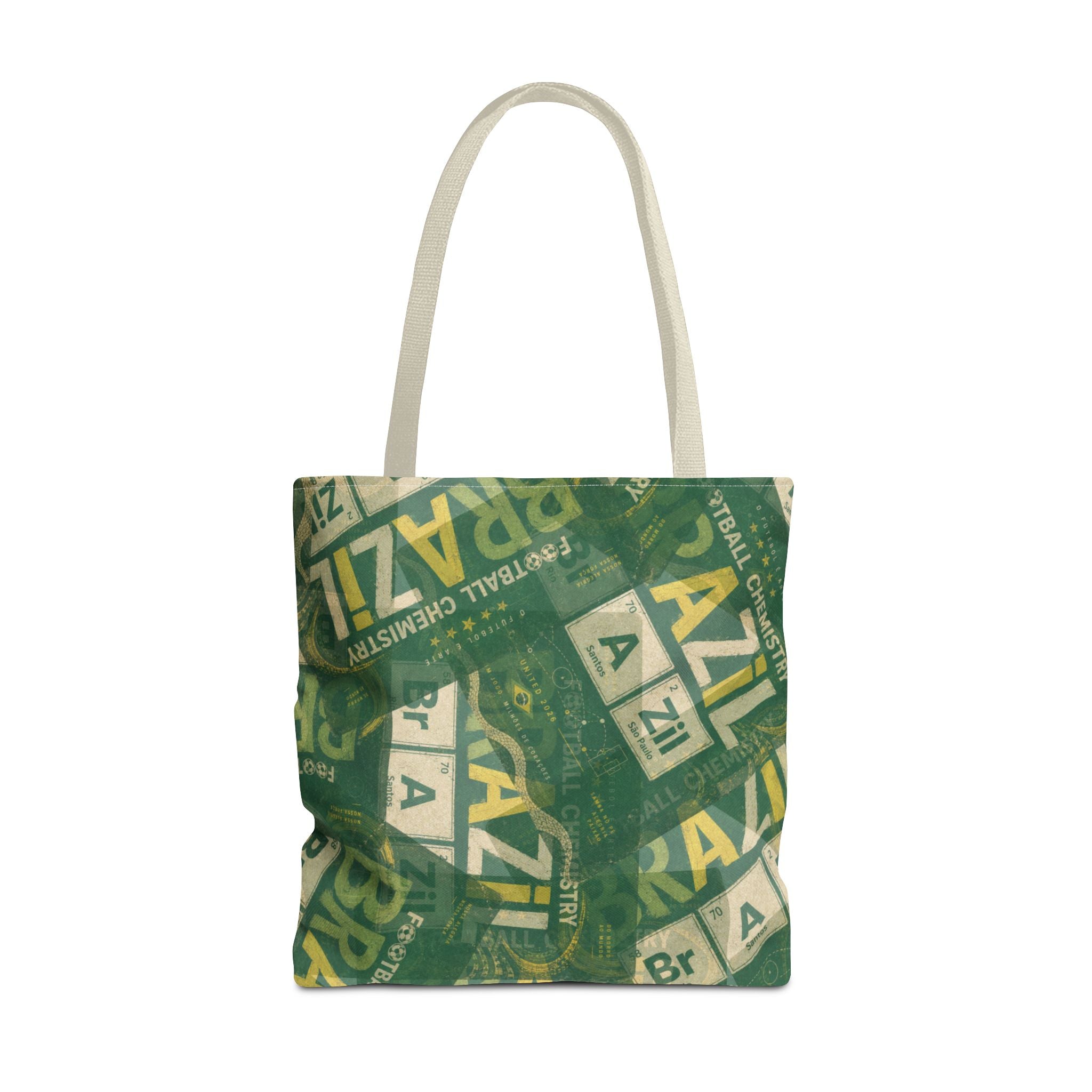 Brazil Football Tote Bag | Green, gold, and chemistry.
