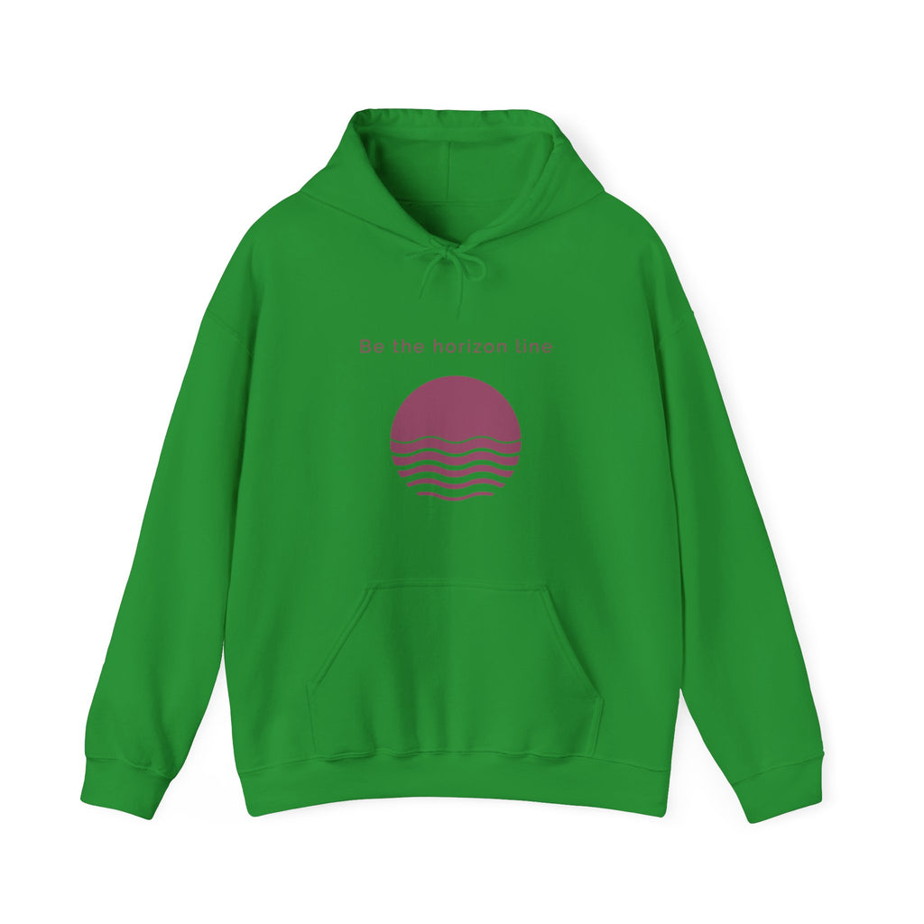 Be the horizon Line | Women's Motivational Graphic Circular Pastel Sunrise Hoodie