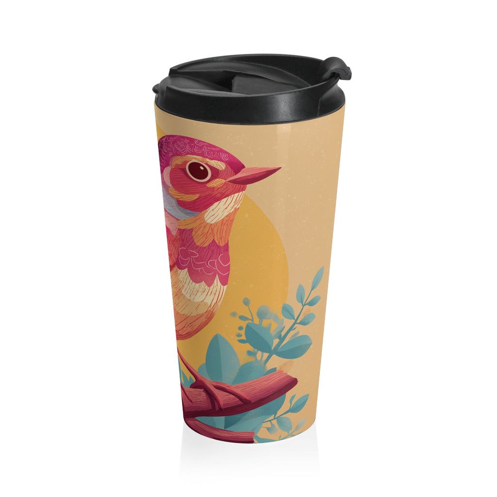 She Flies Forward Stainless Steel Travel Mug | Motivational Graphic Soft Ascent