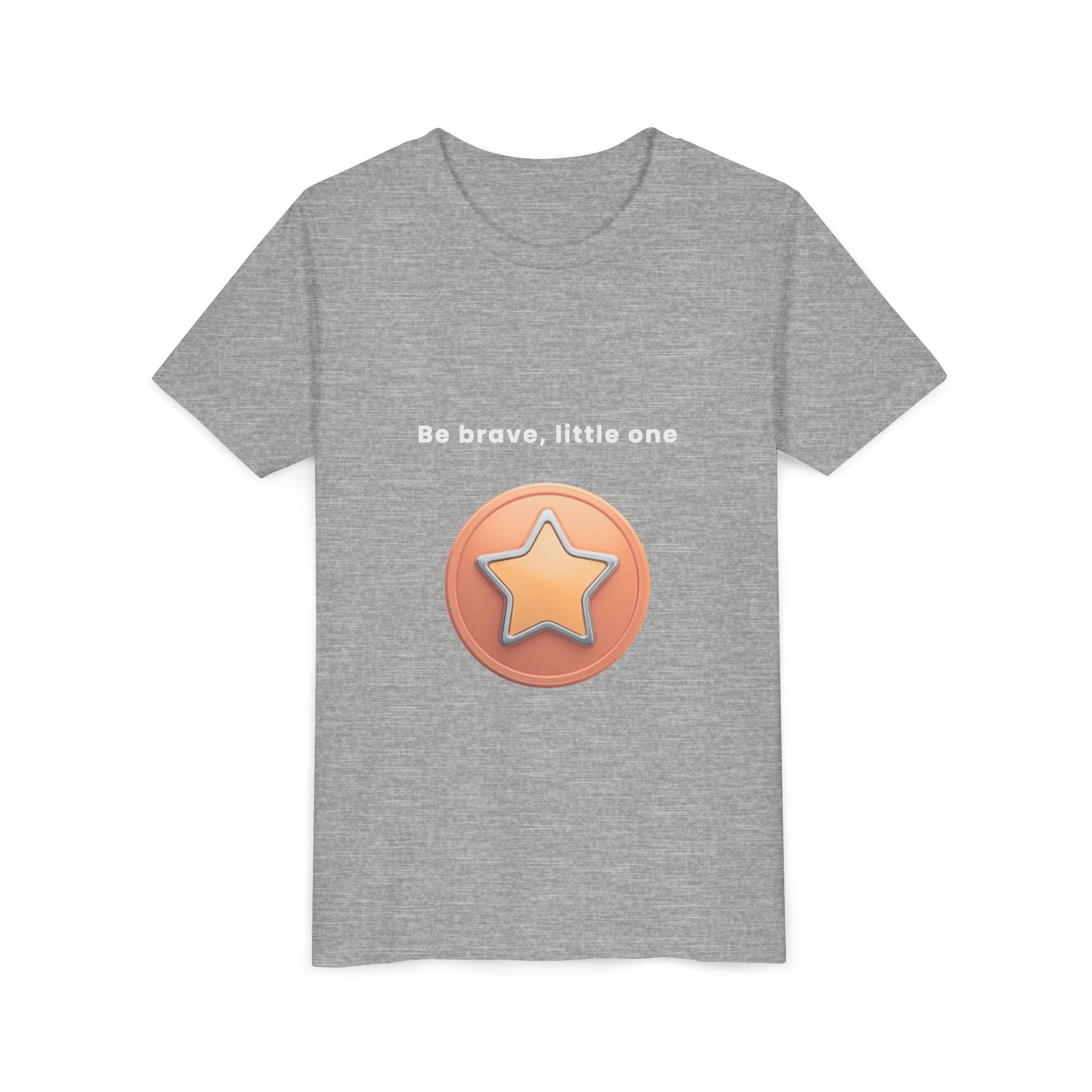 Be Brave Little One | Kids Motivational Graphic Bronze Star Badge T-Shirt