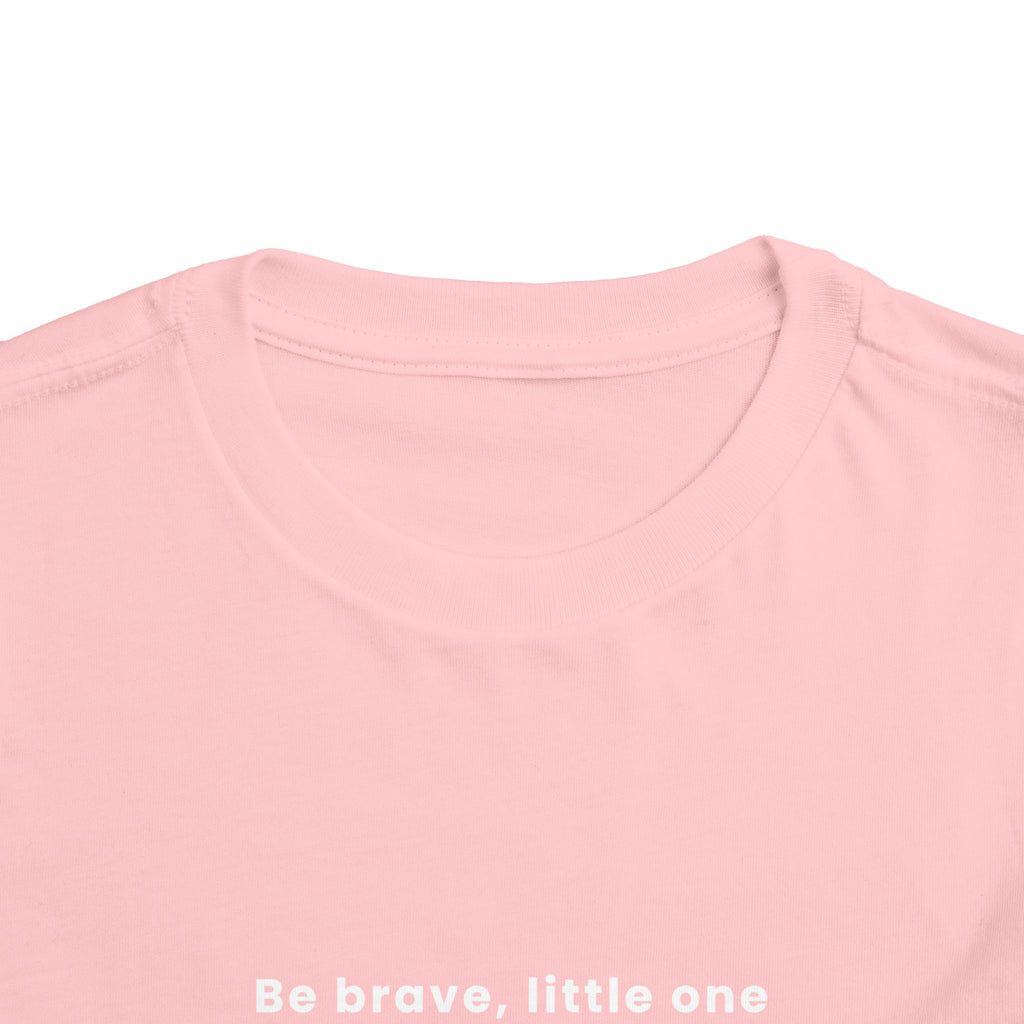 Be Brave Little One | Toddler Motivational Graphic Golden Star Badge T-Shirt