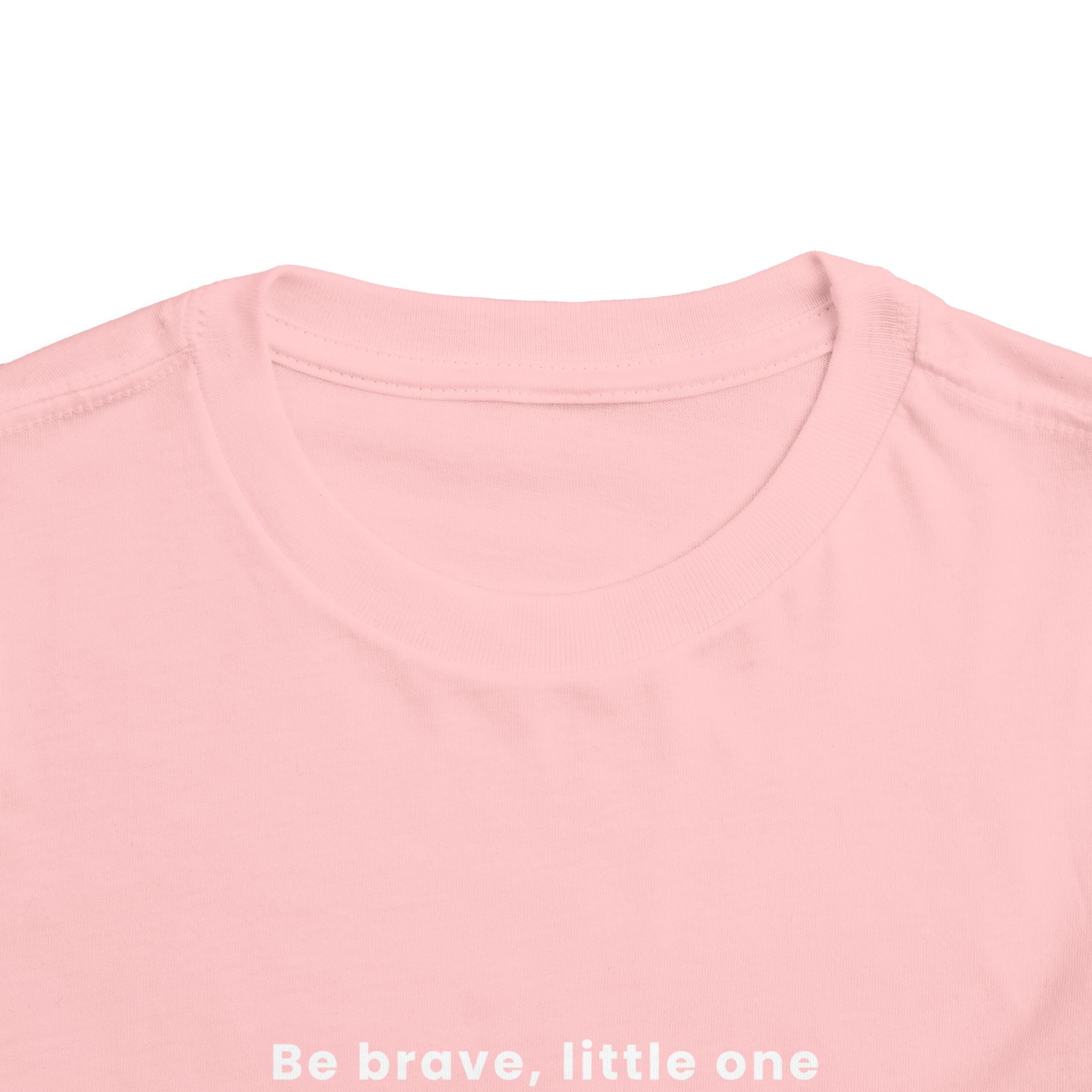 Be Brave Little One | Toddler Motivational Graphic Golden Star Badge T-Shirt