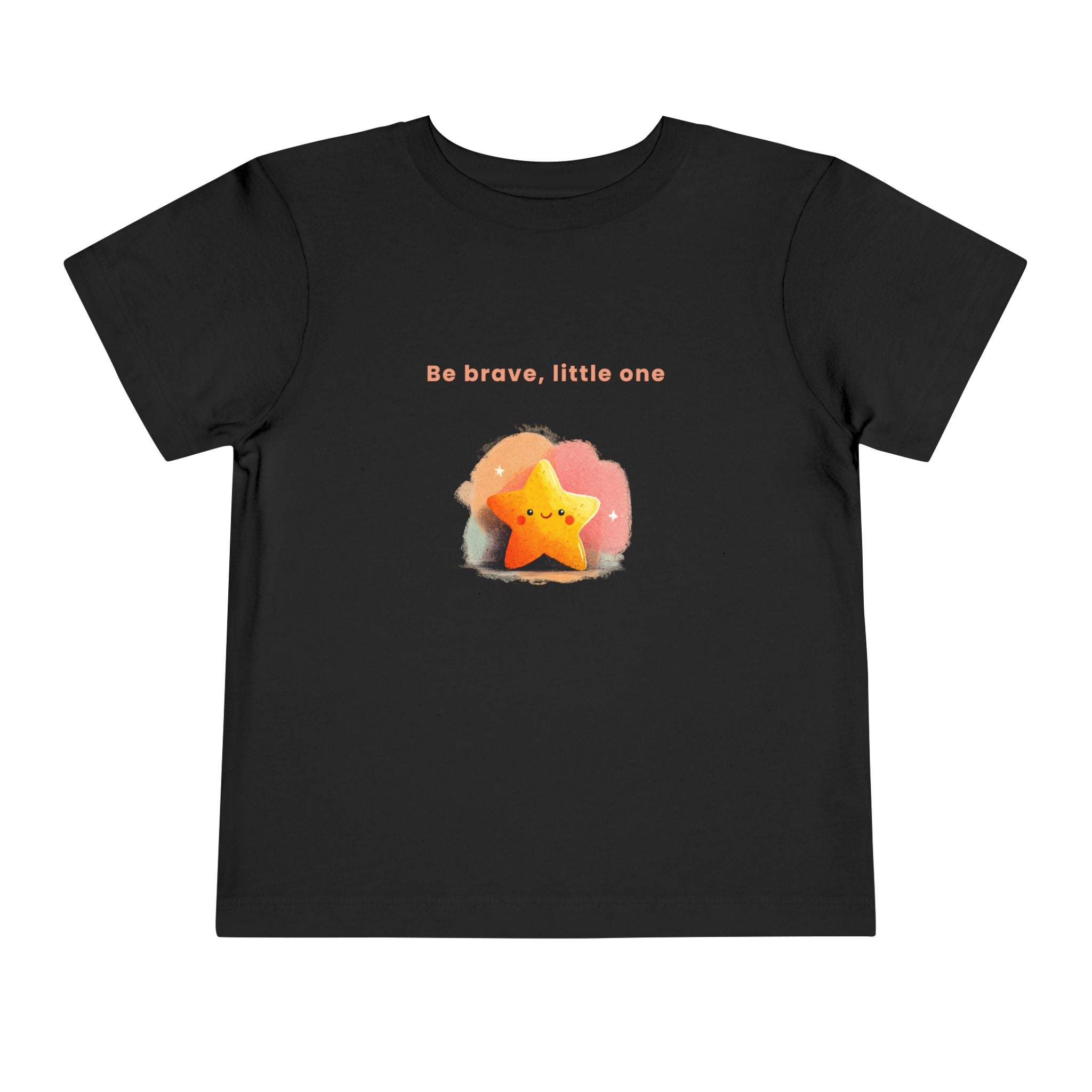 Be Brave Little One | Toddler Motivational Graphic Soft Smile Star T-Shirt