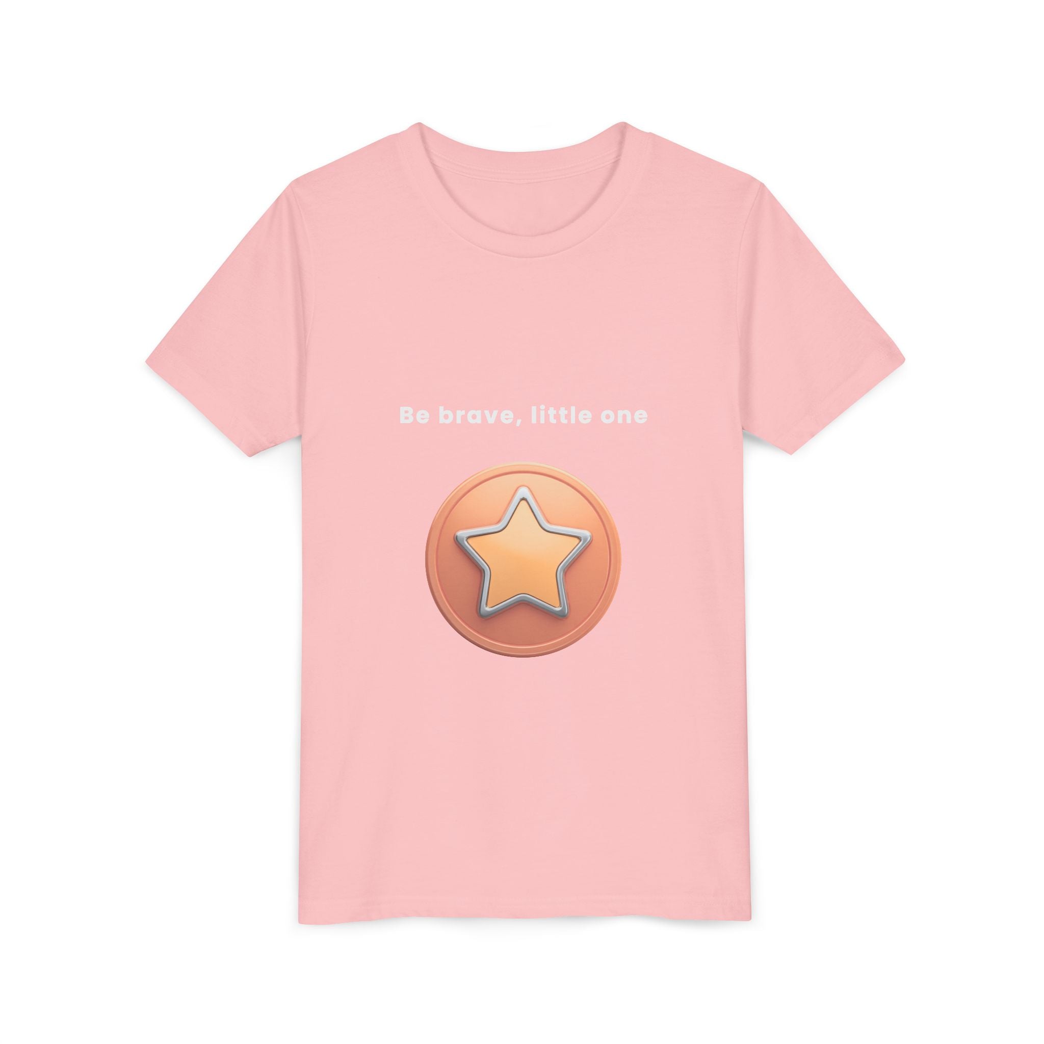 Be Brave Little One | Kids Motivational Graphic Bronze Star Badge T-Shirt