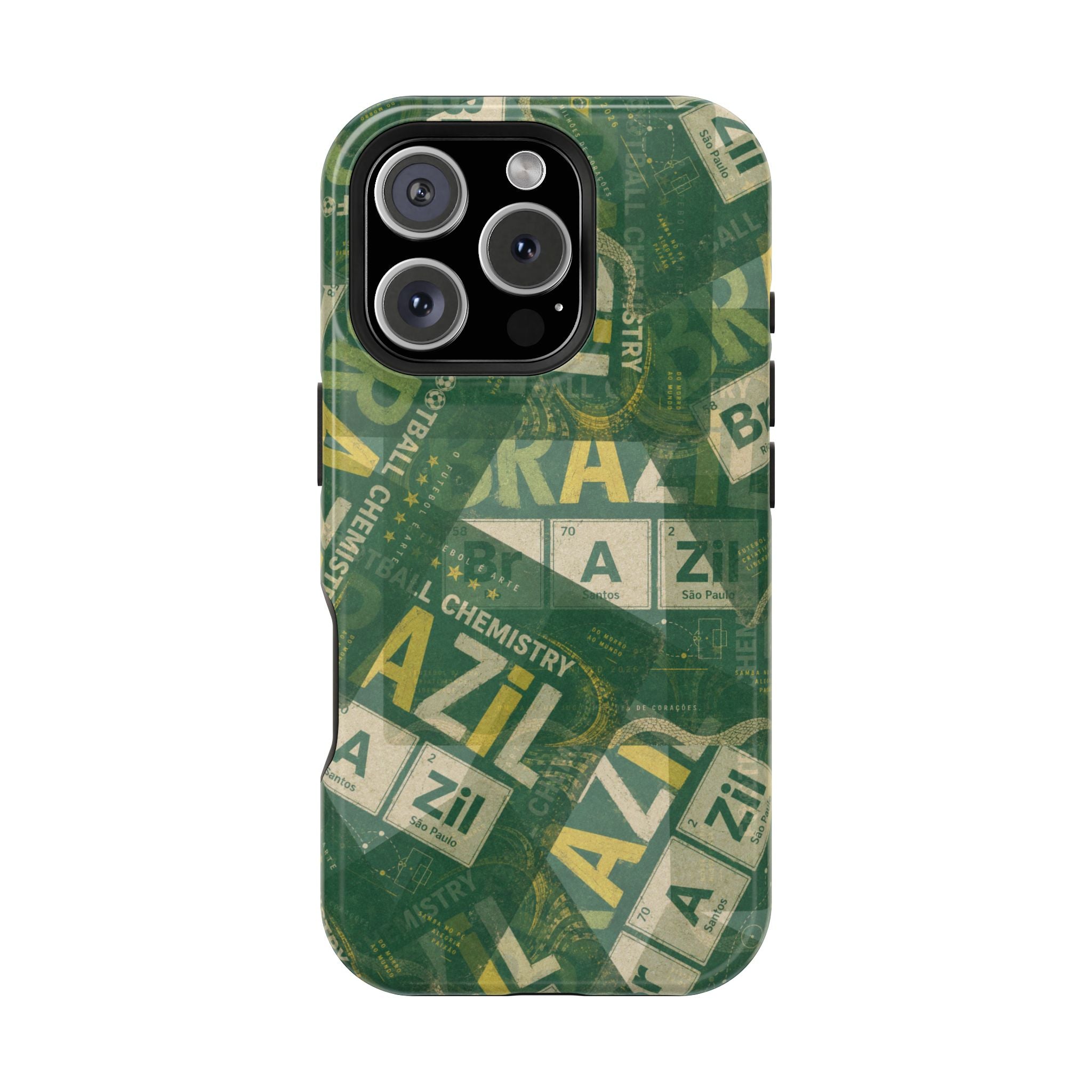 Brazil Football Phone Case | Green, gold, and chemistry.