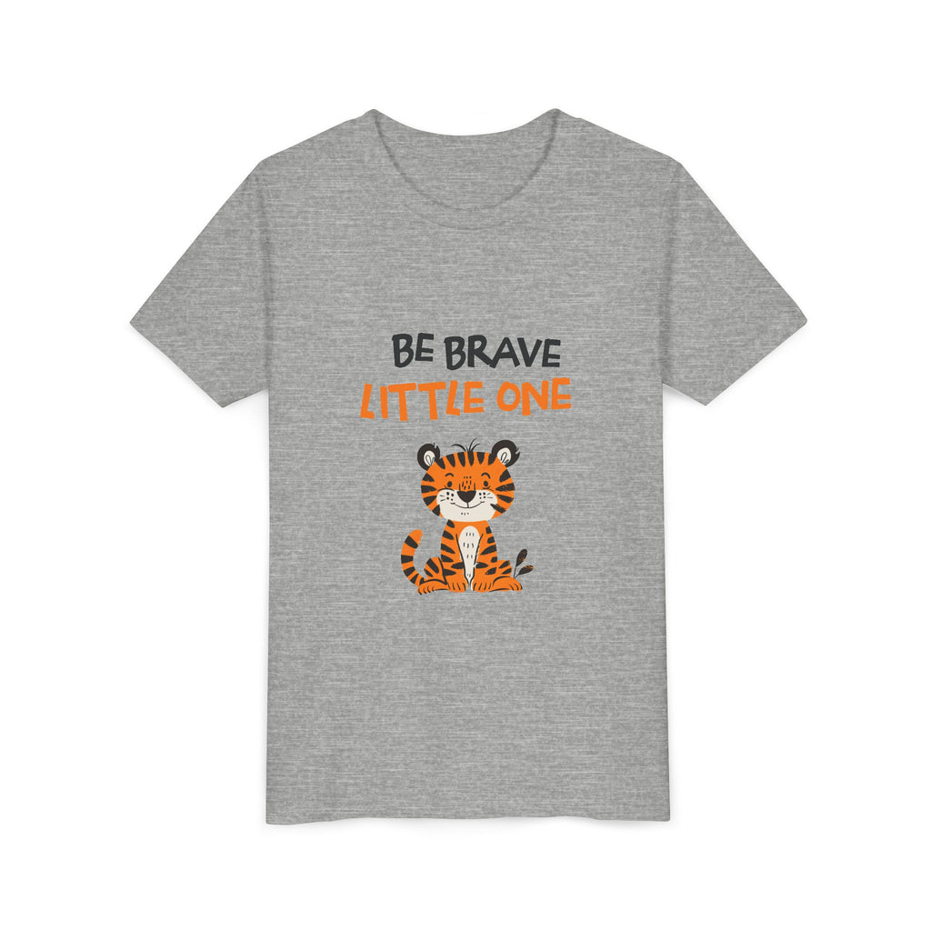 Be Brave Little One | Kids Motivational Graphic Cute Tiger T-Shirt