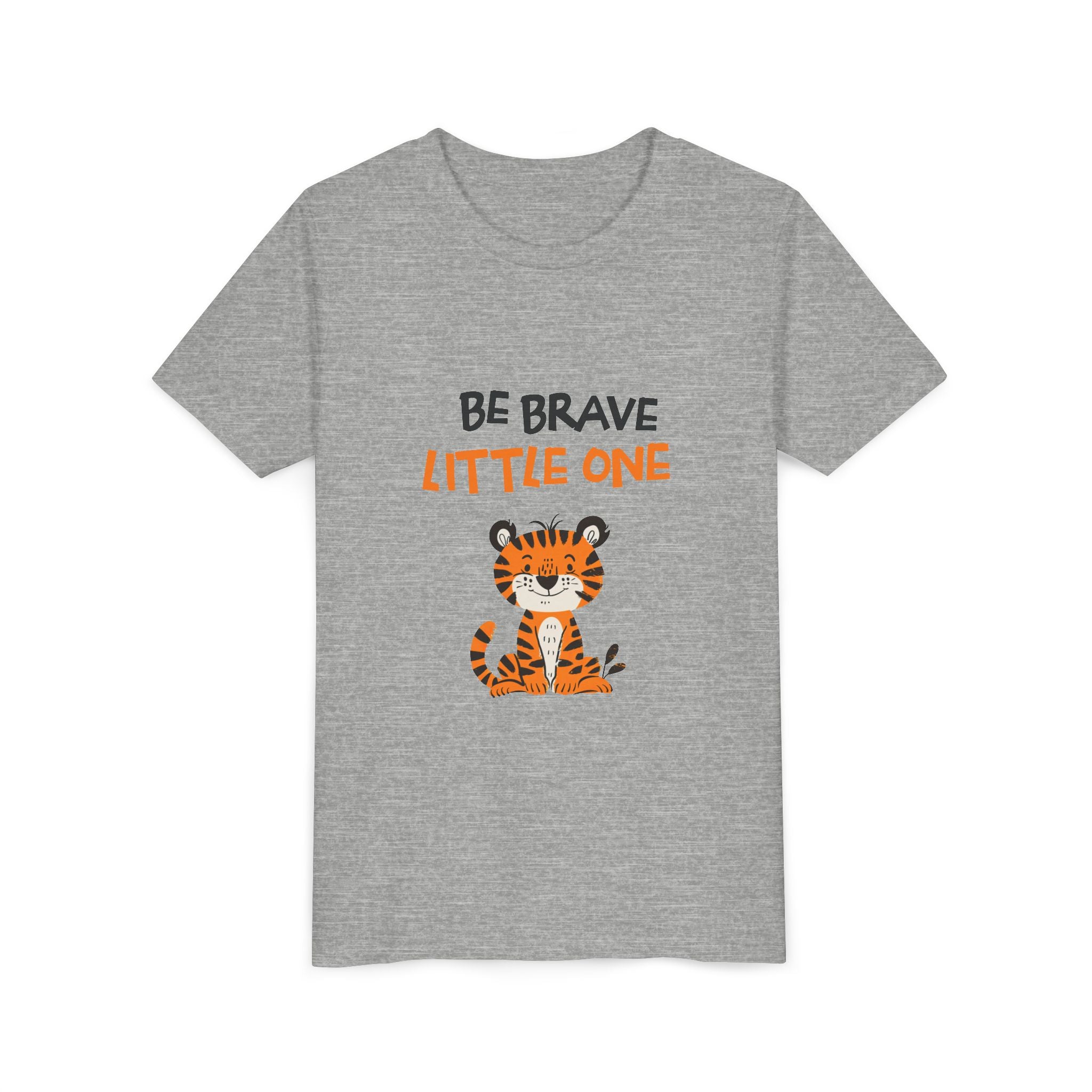 Be Brave Little One | Kids Motivational Graphic Cute Tiger T-Shirt