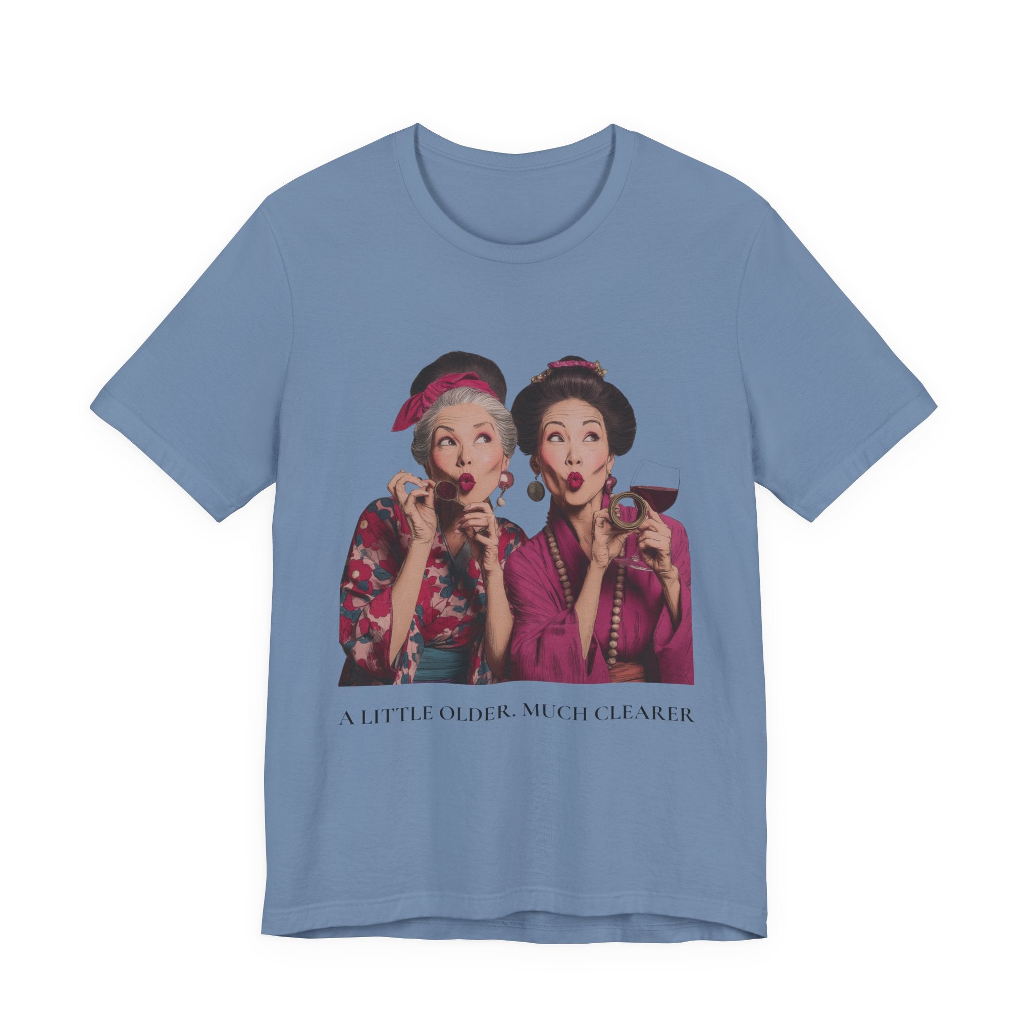 A Little Older Much Clearer | Women's Motivational Graphic Retro Woman Cocktail T-Shirt