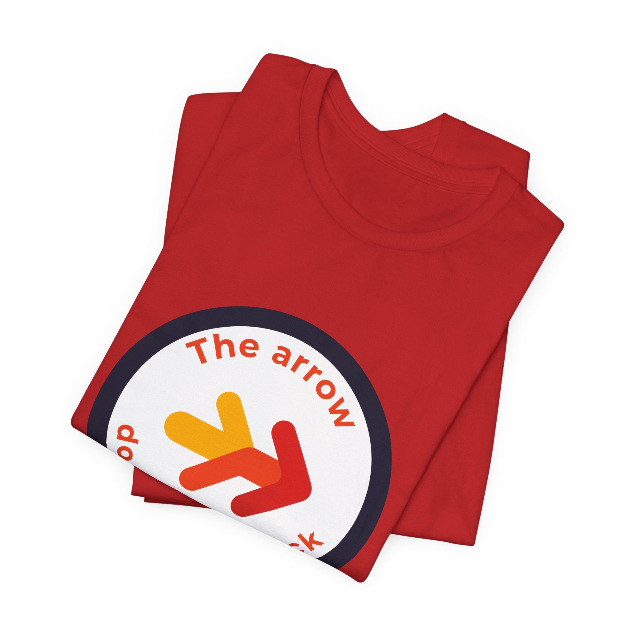 The Arrow Doesn't Look Back | Men's Motivational Graphic Retro Arrow T-Shirt