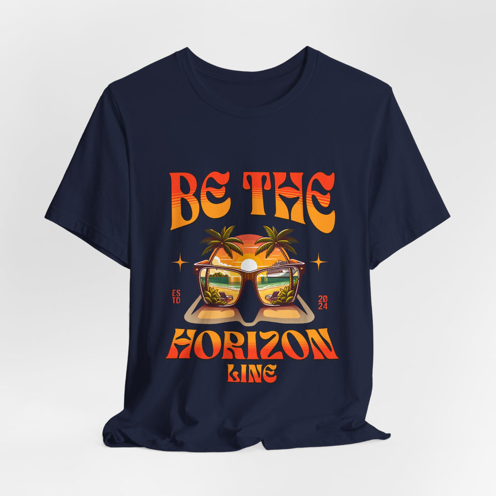 Be The Horizon Line | Women's Motivational Graphic Vintage Sunset Sunglasses T-Shirt