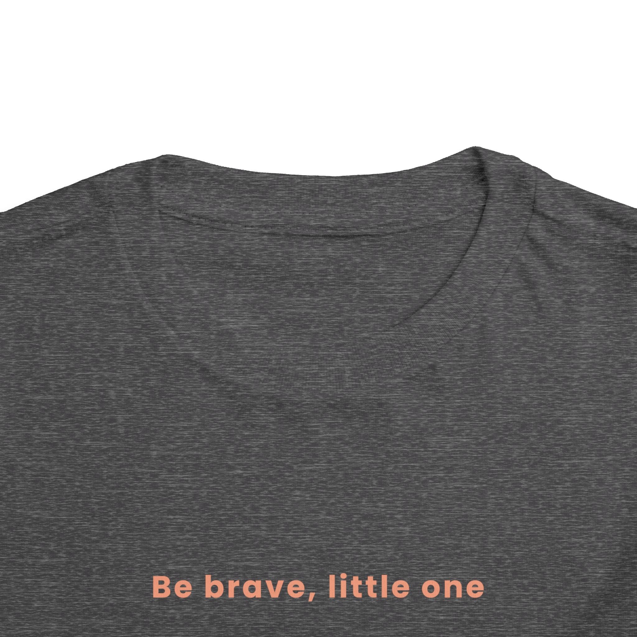 Be Brave Little One | Toddler Motivational Graphic White and Bronze Star Badge T-Shirt