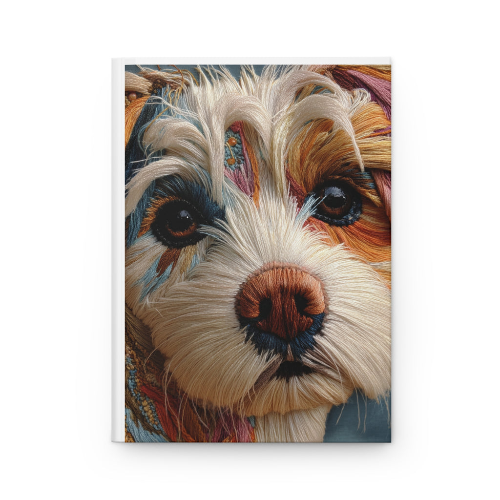 Caboodle dog Hardcover Journal | 3D Embroidery style