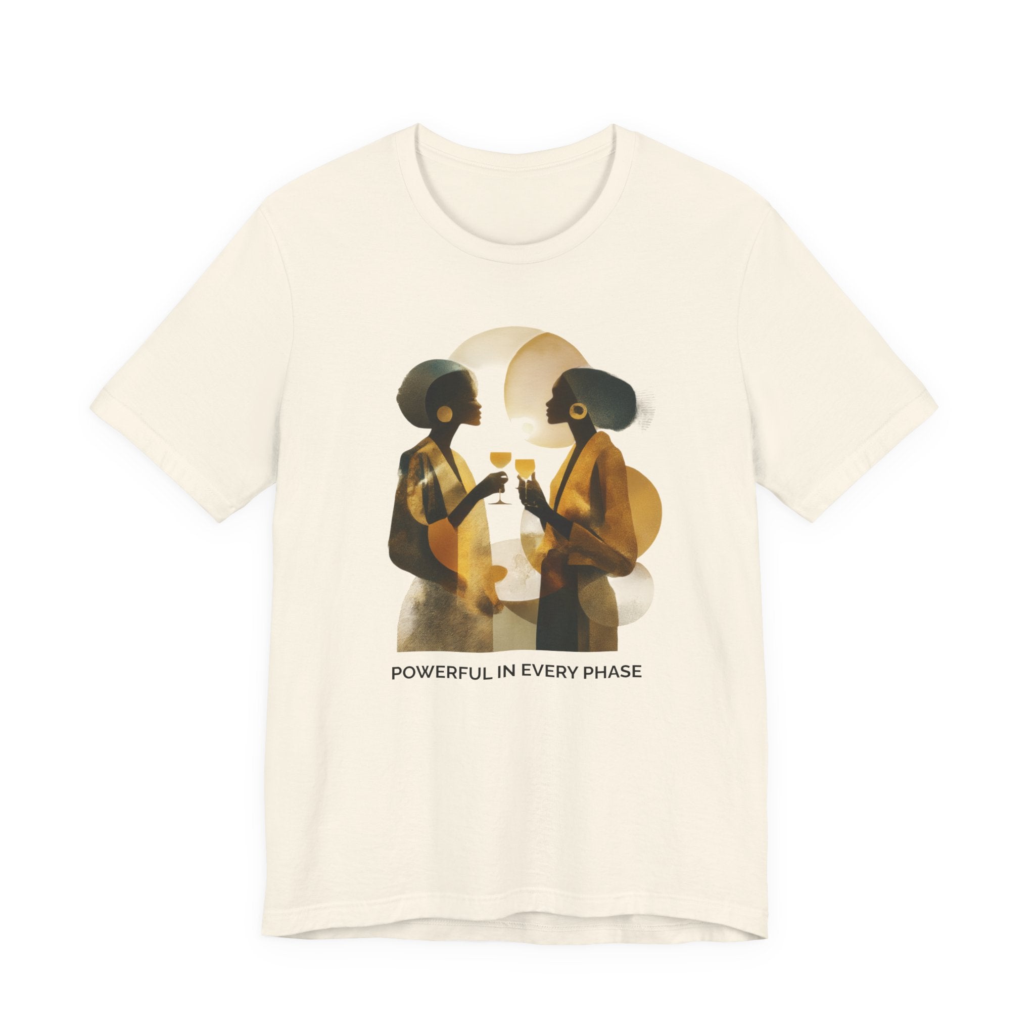 Powerful in Every Phase | Women's Motivational Graphic Vintage Women T-Shirt
