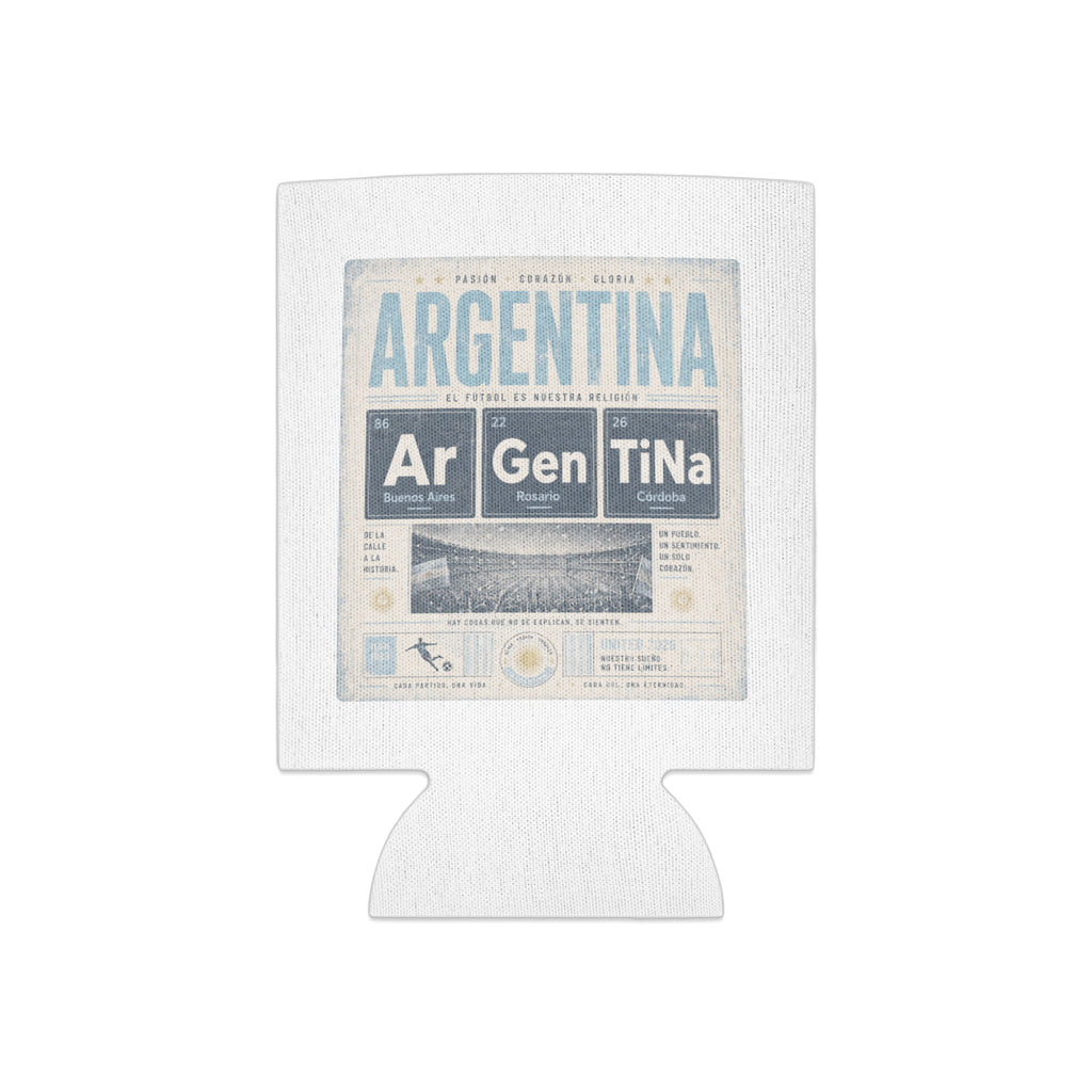 Argentina soccer fan item with team crest and city names.