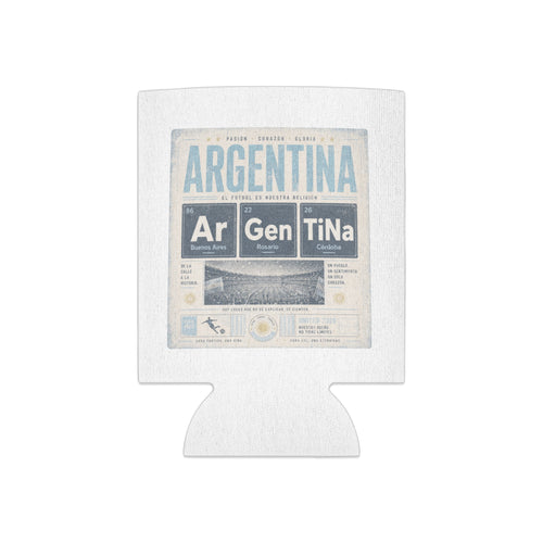 Argentina soccer fan item with team crest and city names.