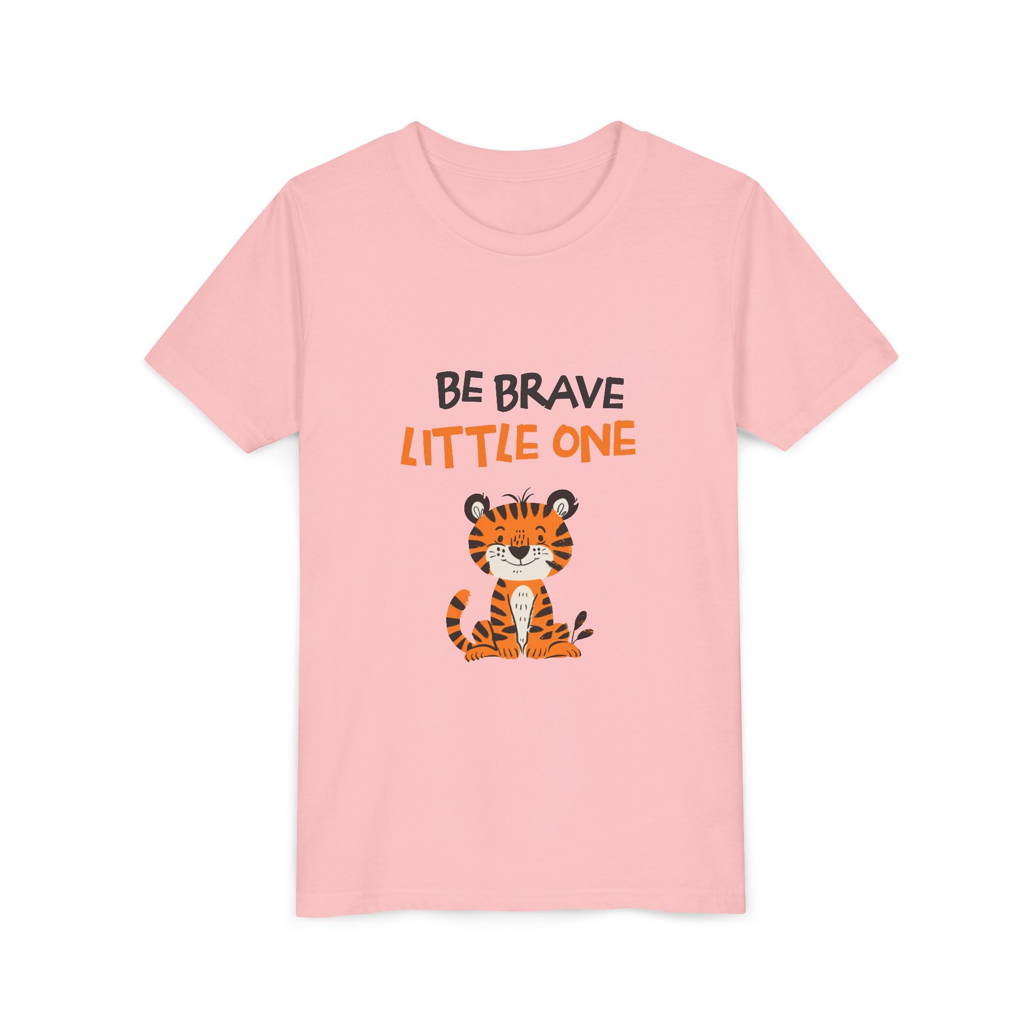 Be Brave Little One | Kids Motivational Graphic Cute Tiger T-Shirt
