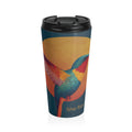 She Flies Forward Stainless Steel Travel Mug | Motivational Graphic Solar Flight
