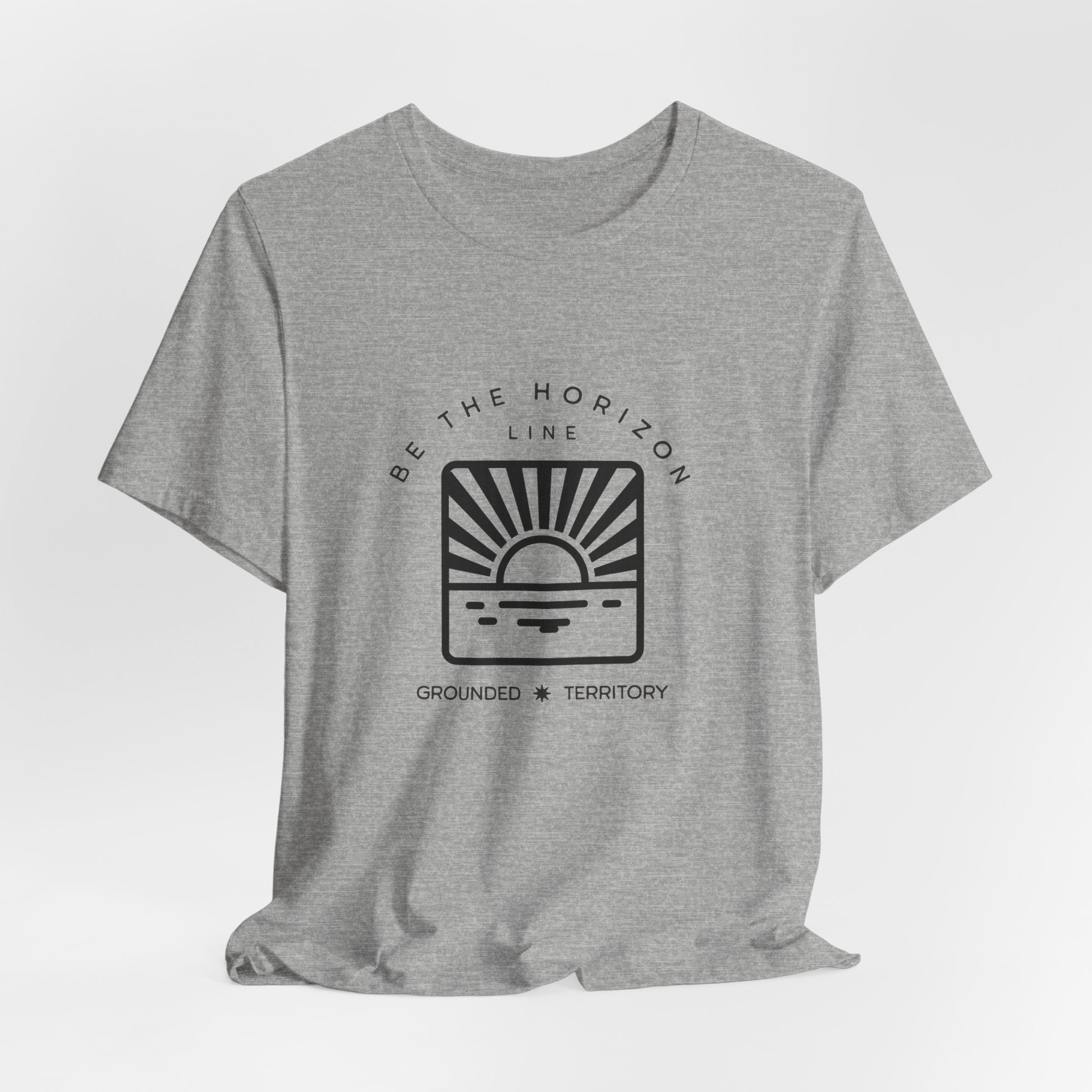 Be the horizon Line | Women's Motivational Graphic Batch Mountain Sunrise T-Shirt