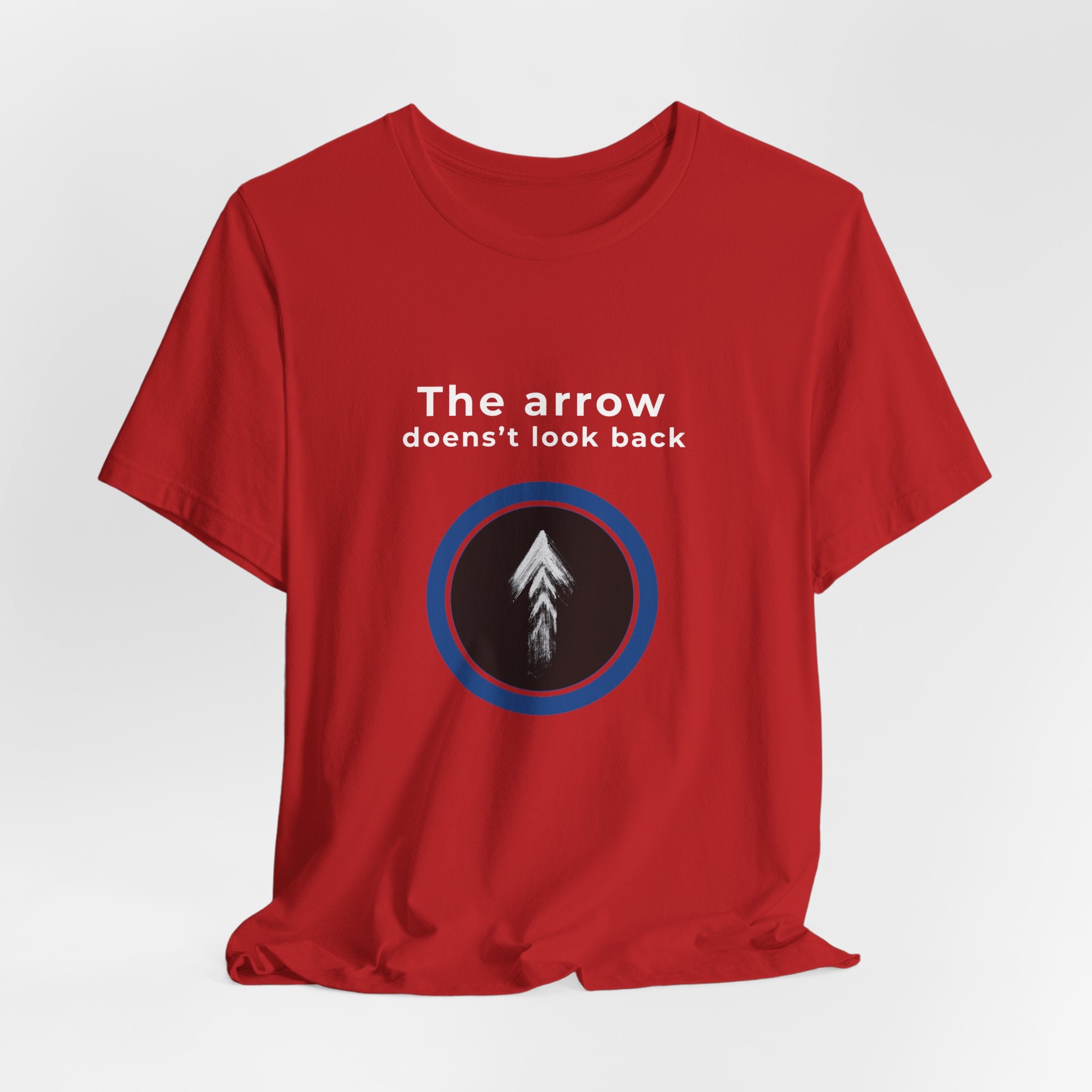 The Arrow Doesn't Look Back | Men's Motivational Graphic Pine Arrow T-Shirt