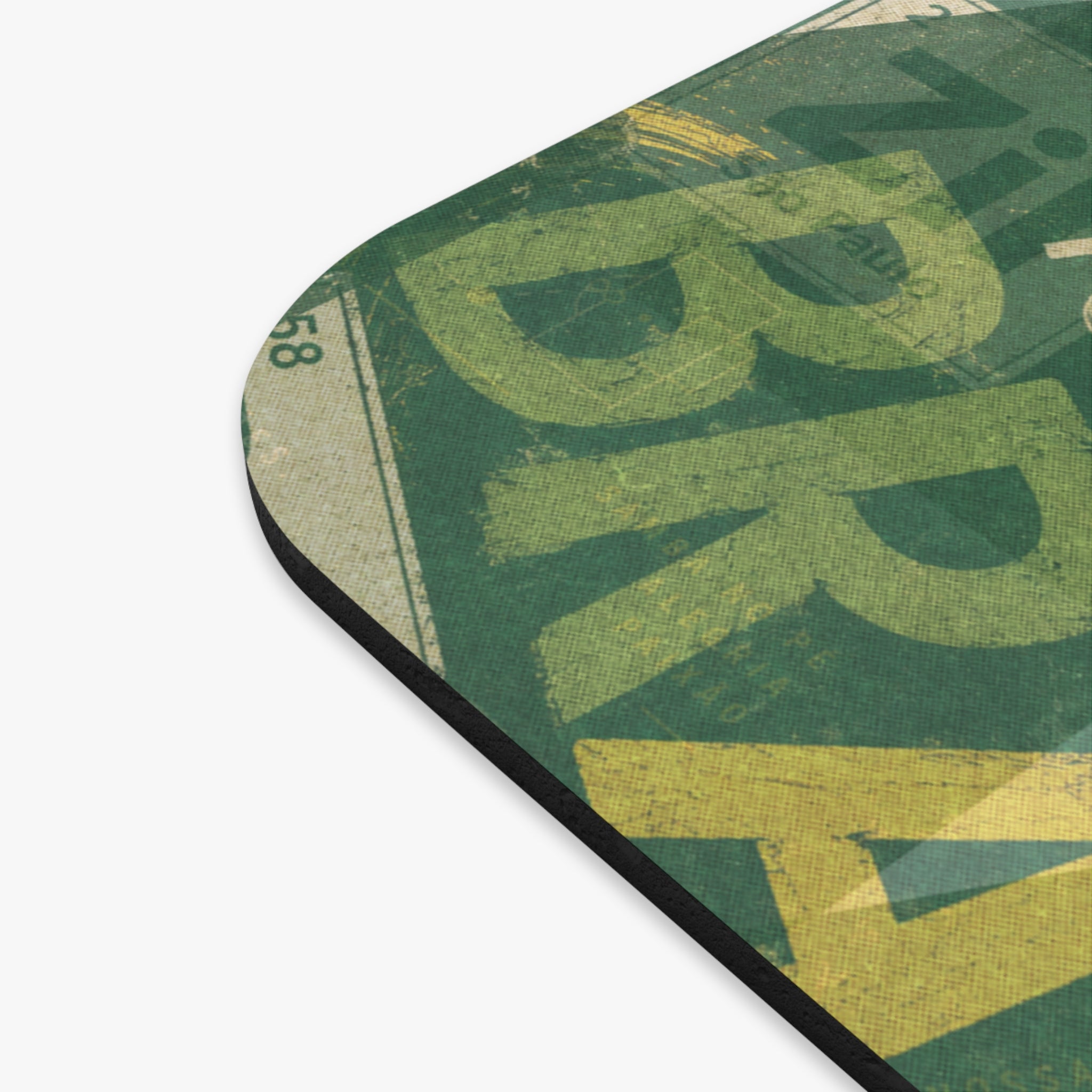 Brazil Football Mouse Pad | Green, gold, and chemistry.