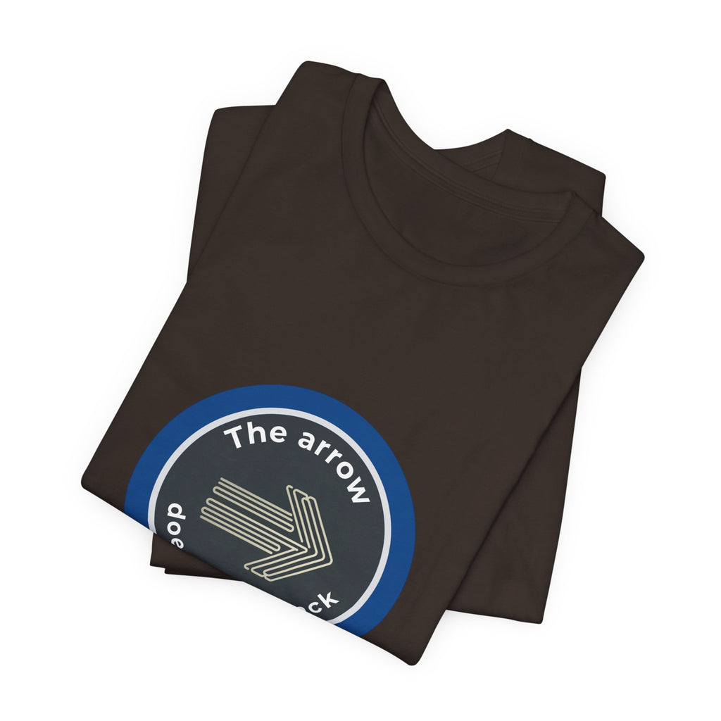 The Arrow Doesn't Look Back | Men's Motivational Graphic Forward Pointing Arrow T-Shirt
