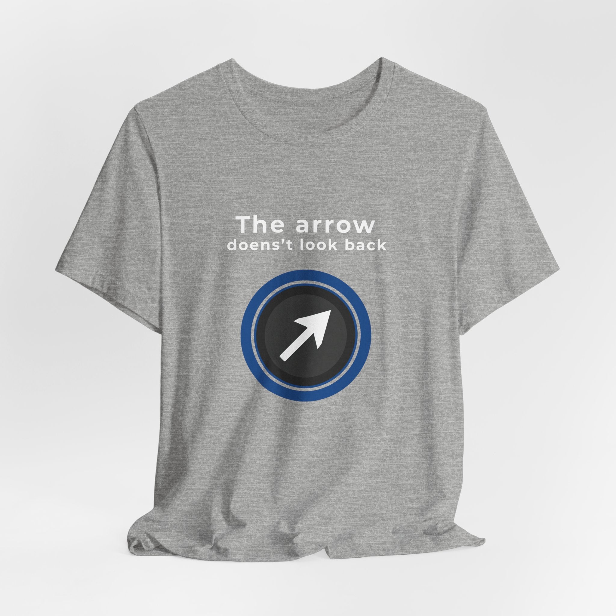 The Arrow Doesn't Look Back | Men's Motivational Graphic Arrcher Arrow T-Shirt