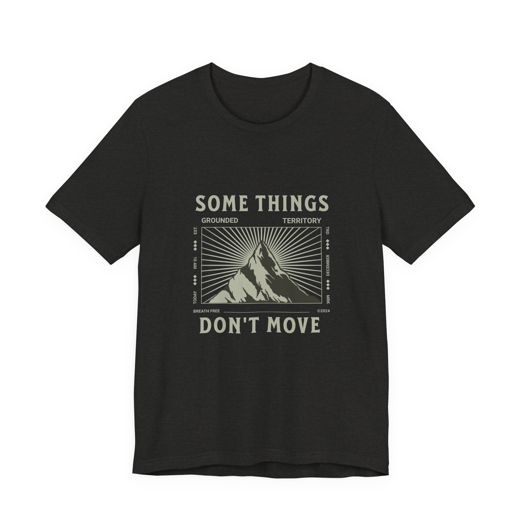 Some Things Don't Move | Men's Motivational Graphic Structured Stillness T-Shirt