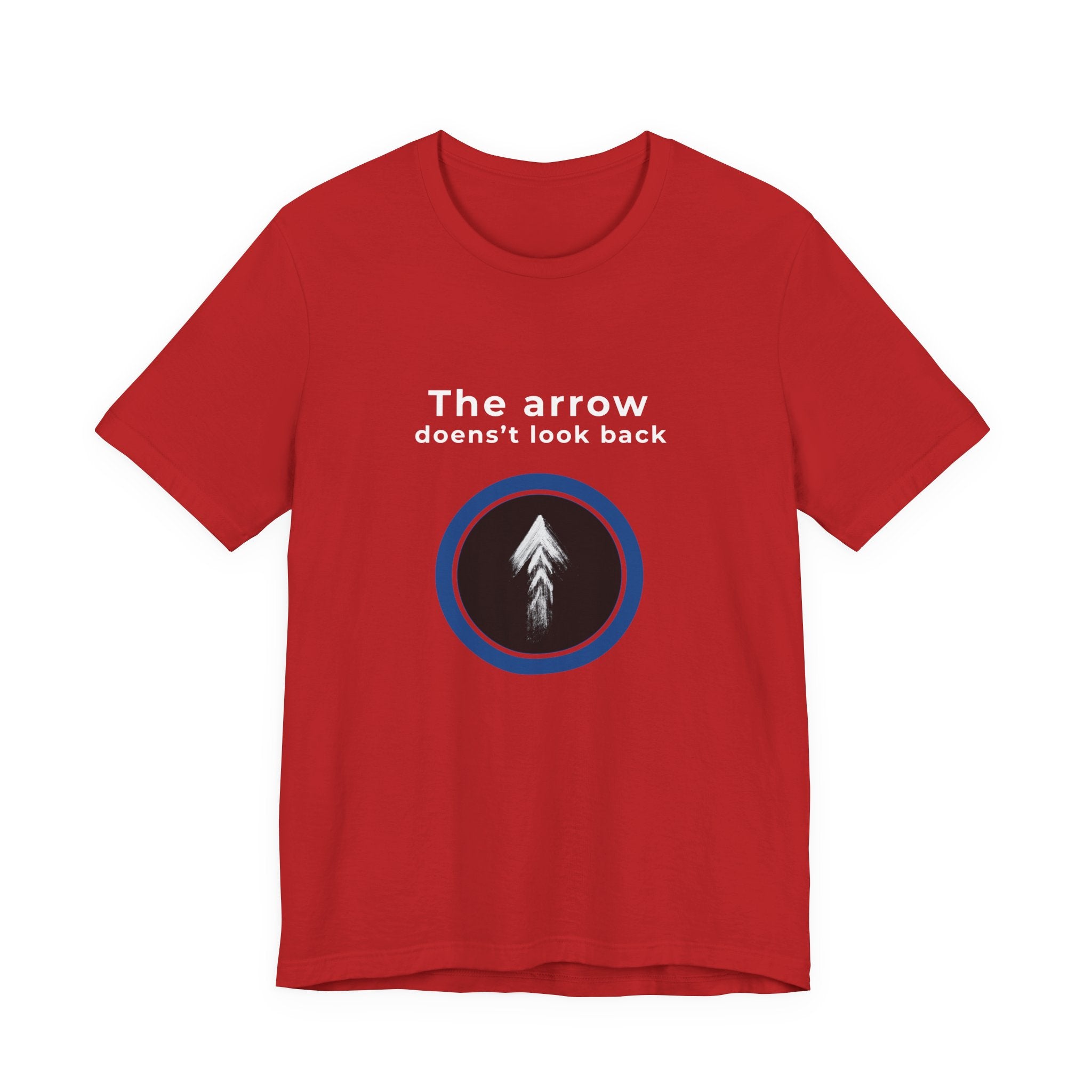 The Arrow Doesn't Look Back | Men's Motivational Graphic Pine Arrow T-Shirt