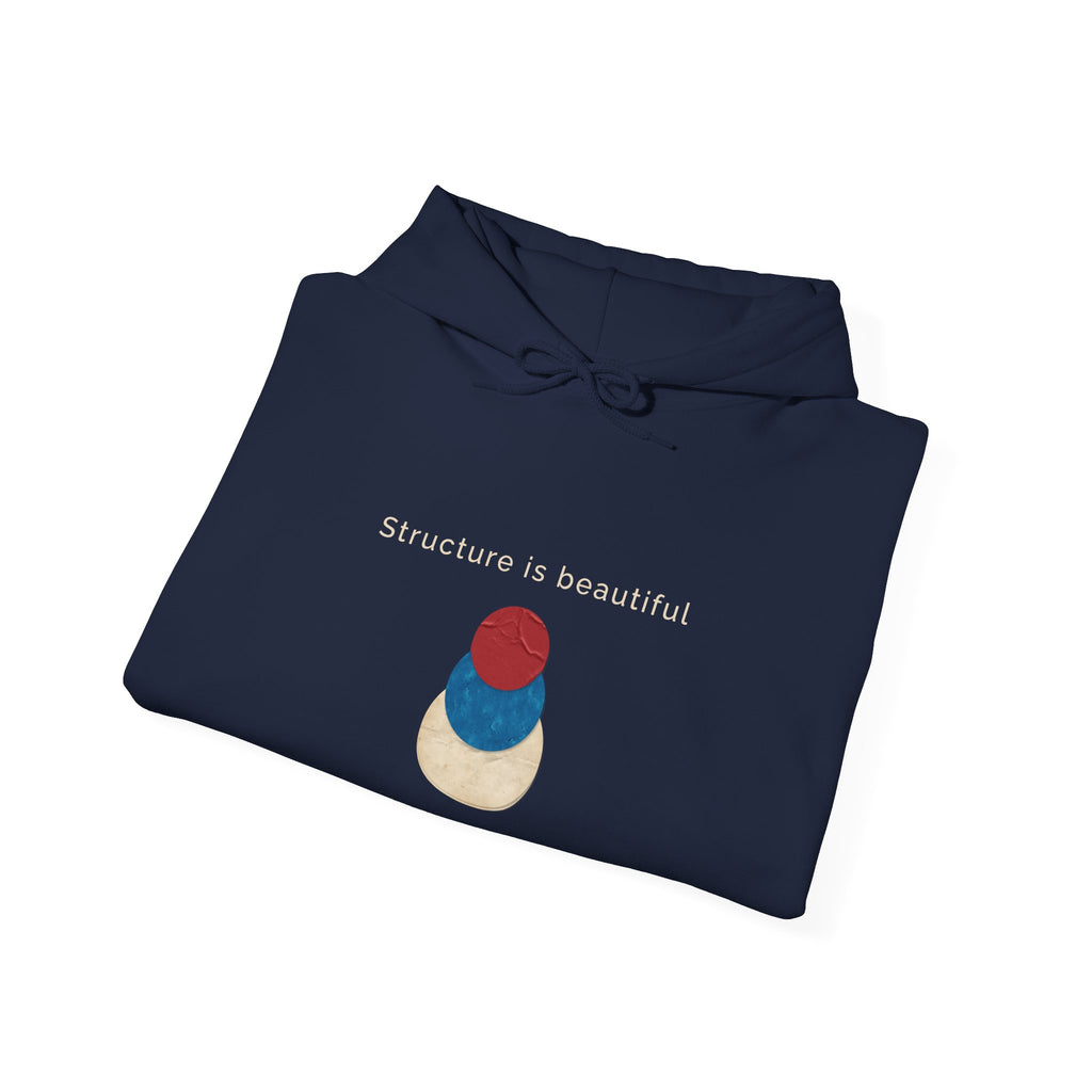 Structure Is Beautiful | Women's Motivational Graphic stacked circles Hoodie