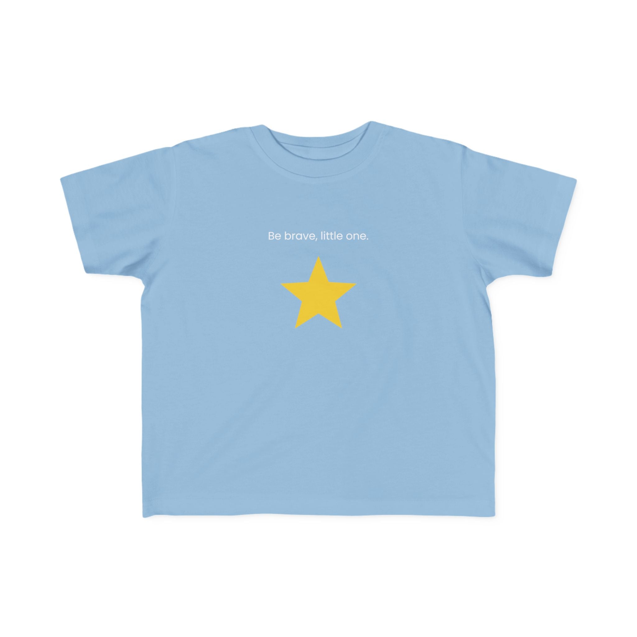 Be Brave Little One | Toddler Motivational Graphic Minimalistic Golden Star T-Shirt