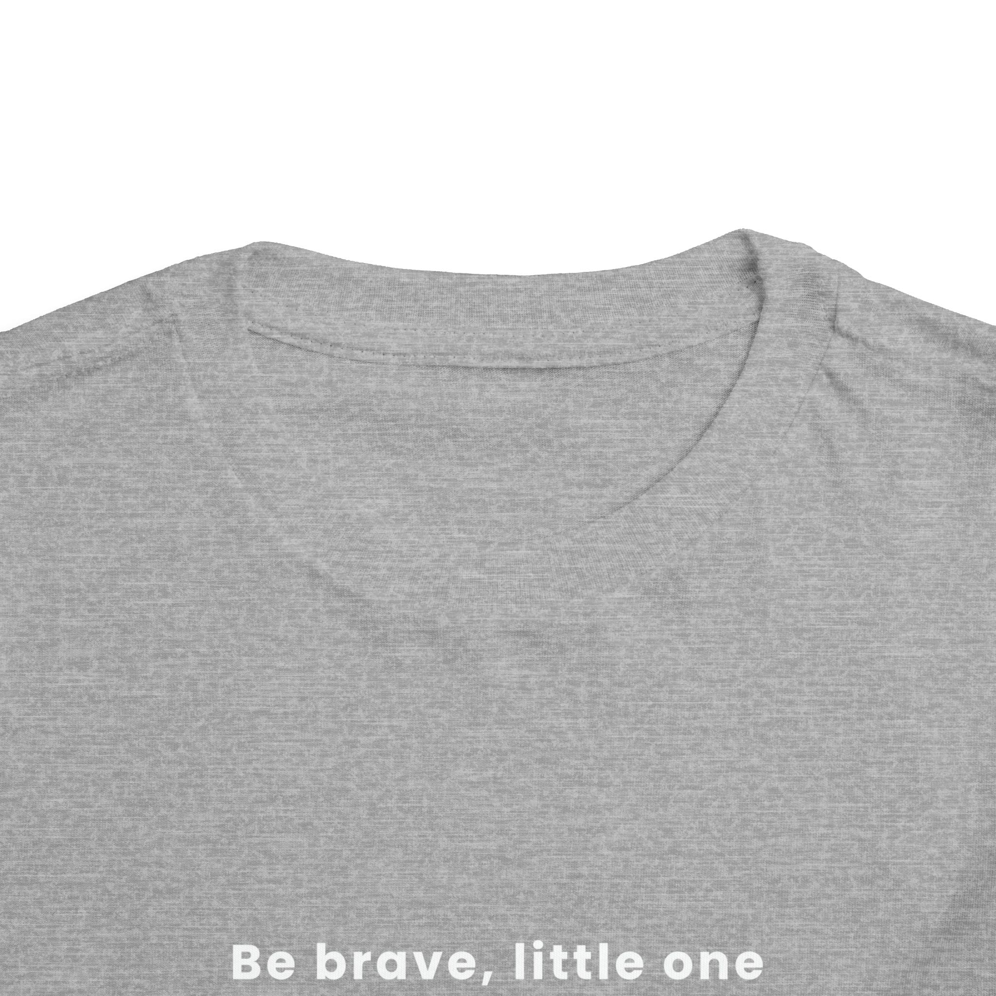 Be Brave Little One | Toddler Motivational Graphic Bronze Star Badge T-Shirt