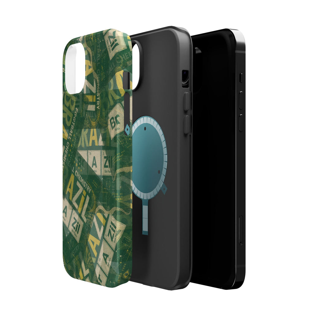 Brazil Football Phone Case | Green, gold, and chemistry.