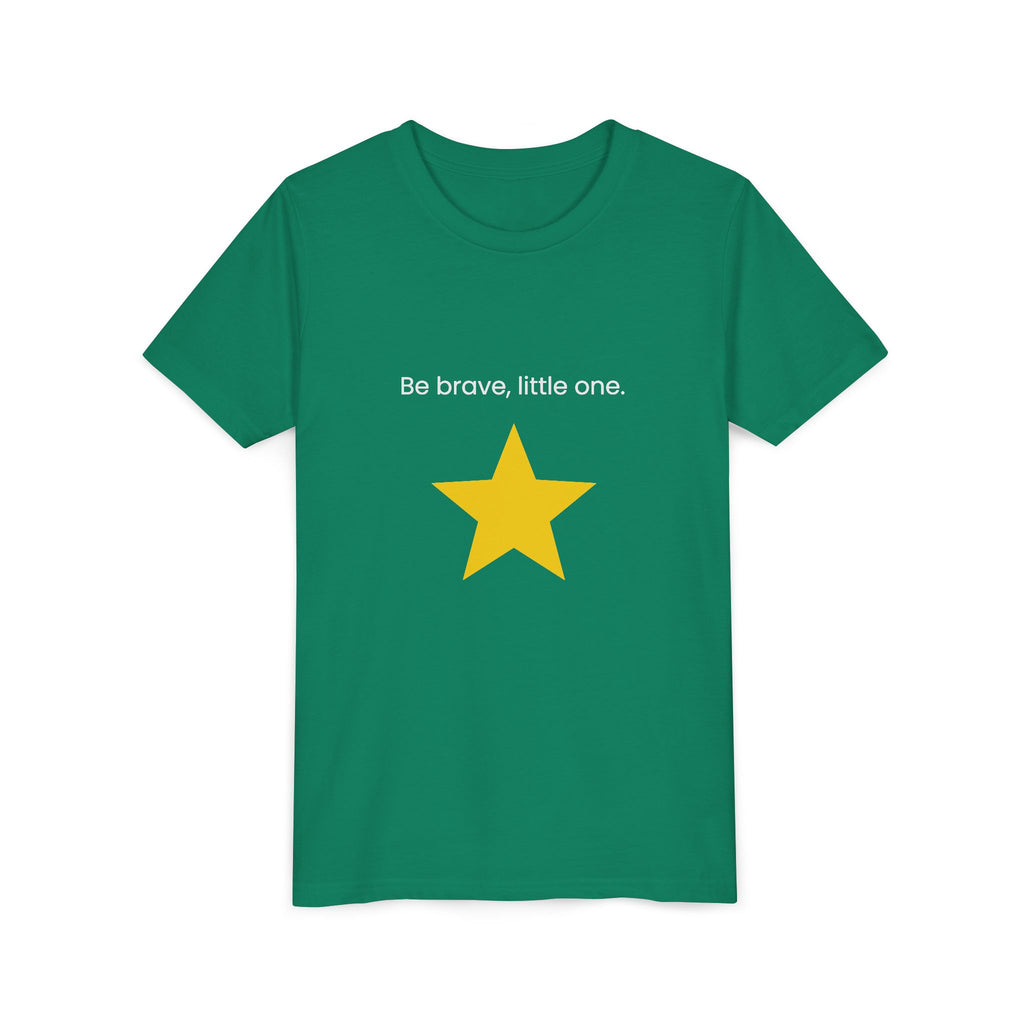 Be Brave Little One | Kids Motivational Graphic Minimalistic Golden Star T-Shirt