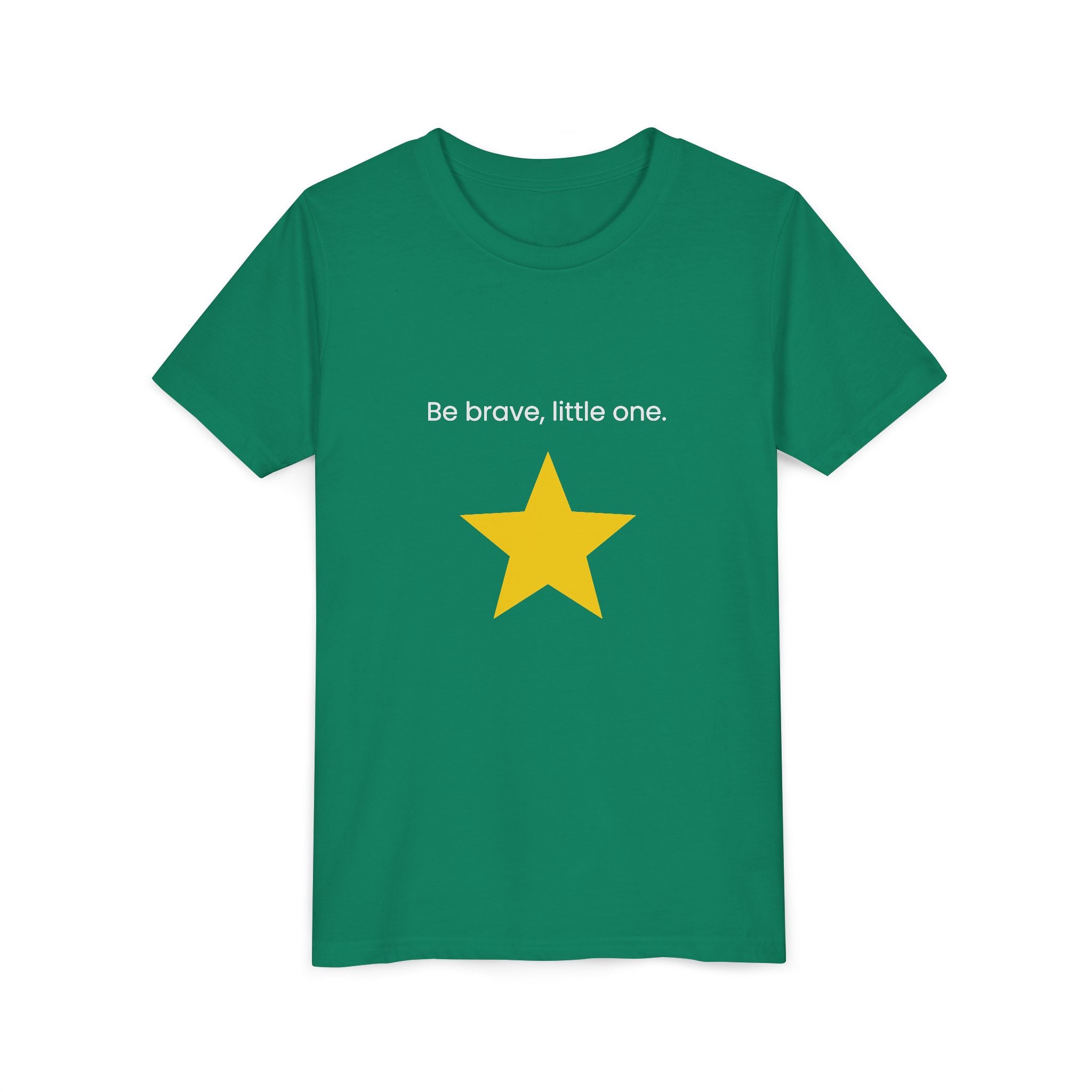 Be Brave Little One | Kids Motivational Graphic Minimalistic Golden Star T-Shirt