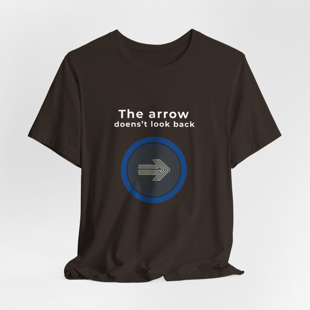 The Arrow Doesn't Look Back | Men's Motivational Graphic Target Arrow T-Shirt