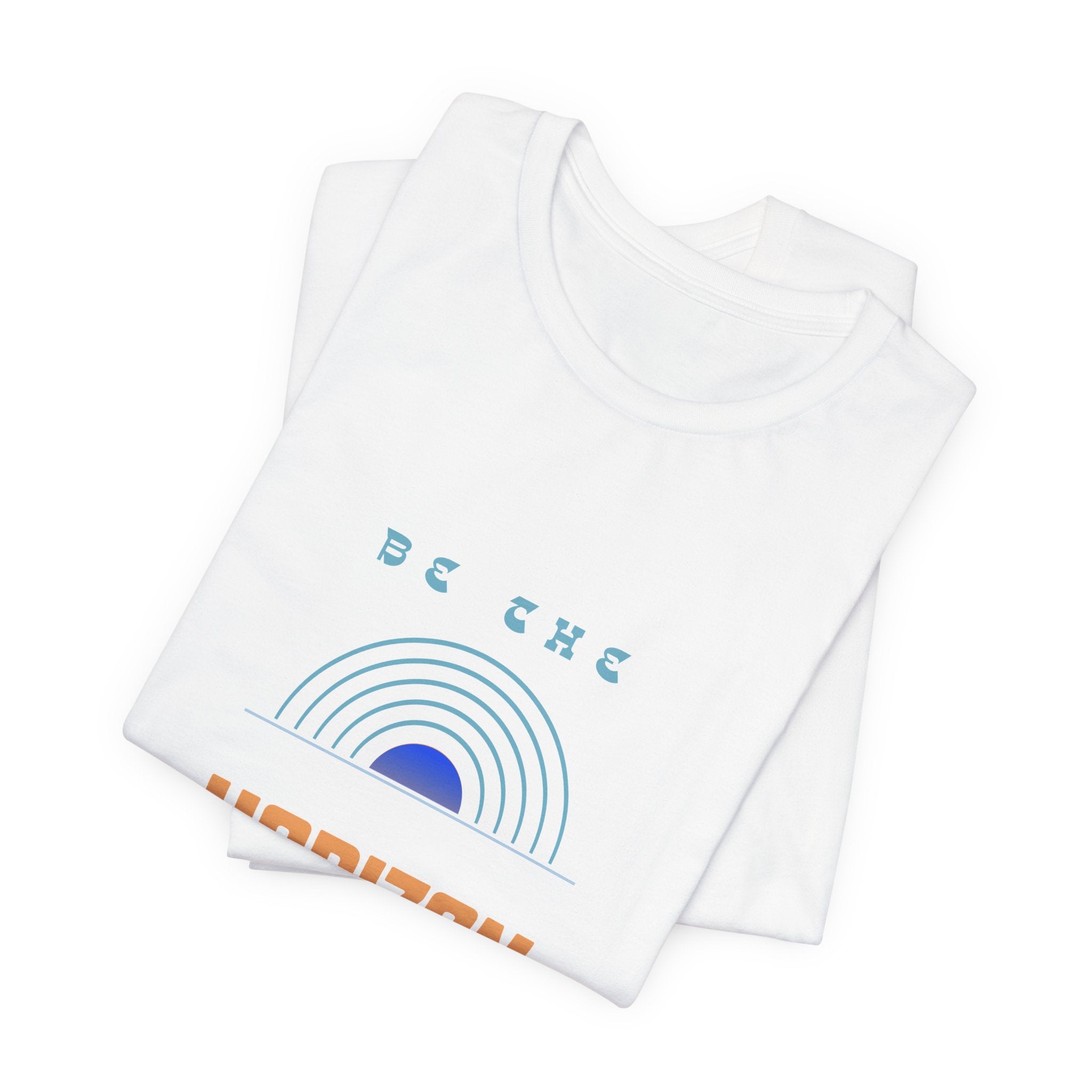 Be the horizon Line | Women's Motivational Graphic Minimalistic Retro Sunrise T-Shirt