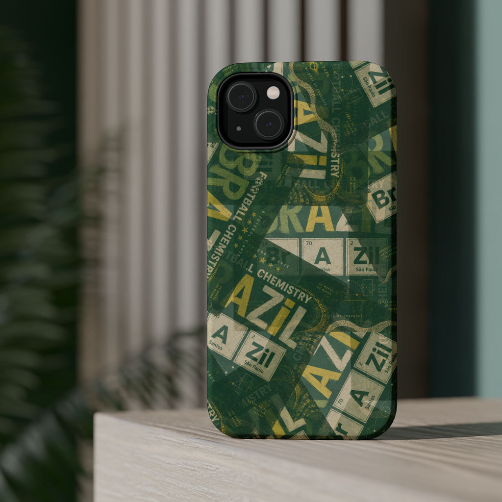 Brazil Football Phone Case | Green, gold, and chemistry.