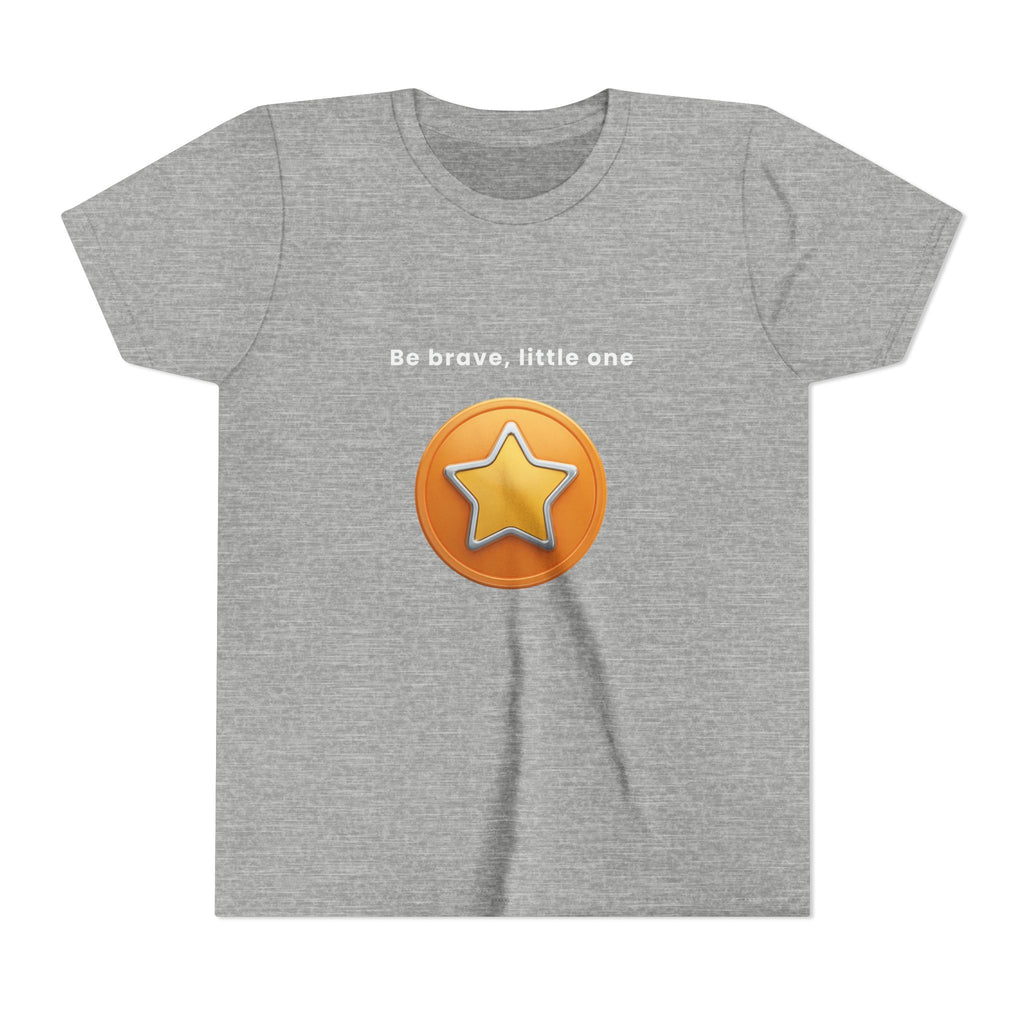 Be Brave Little One | Kids Motivational Graphic Golden Star Badge T-Shirt