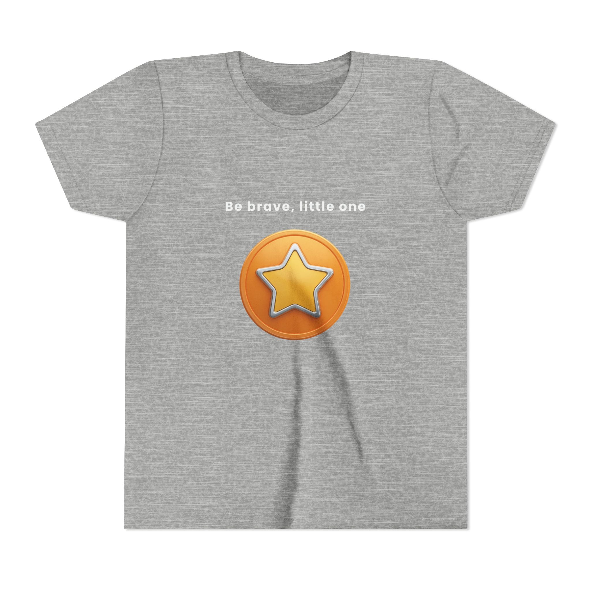 Be Brave Little One | Kids Motivational Graphic Golden Star Badge T-Shirt