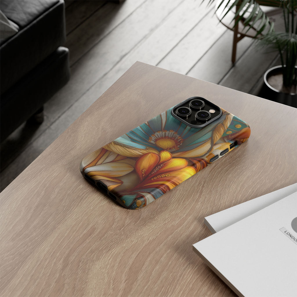 Sculpted Bloom Phone Case | 3D Embroidery style Botanical