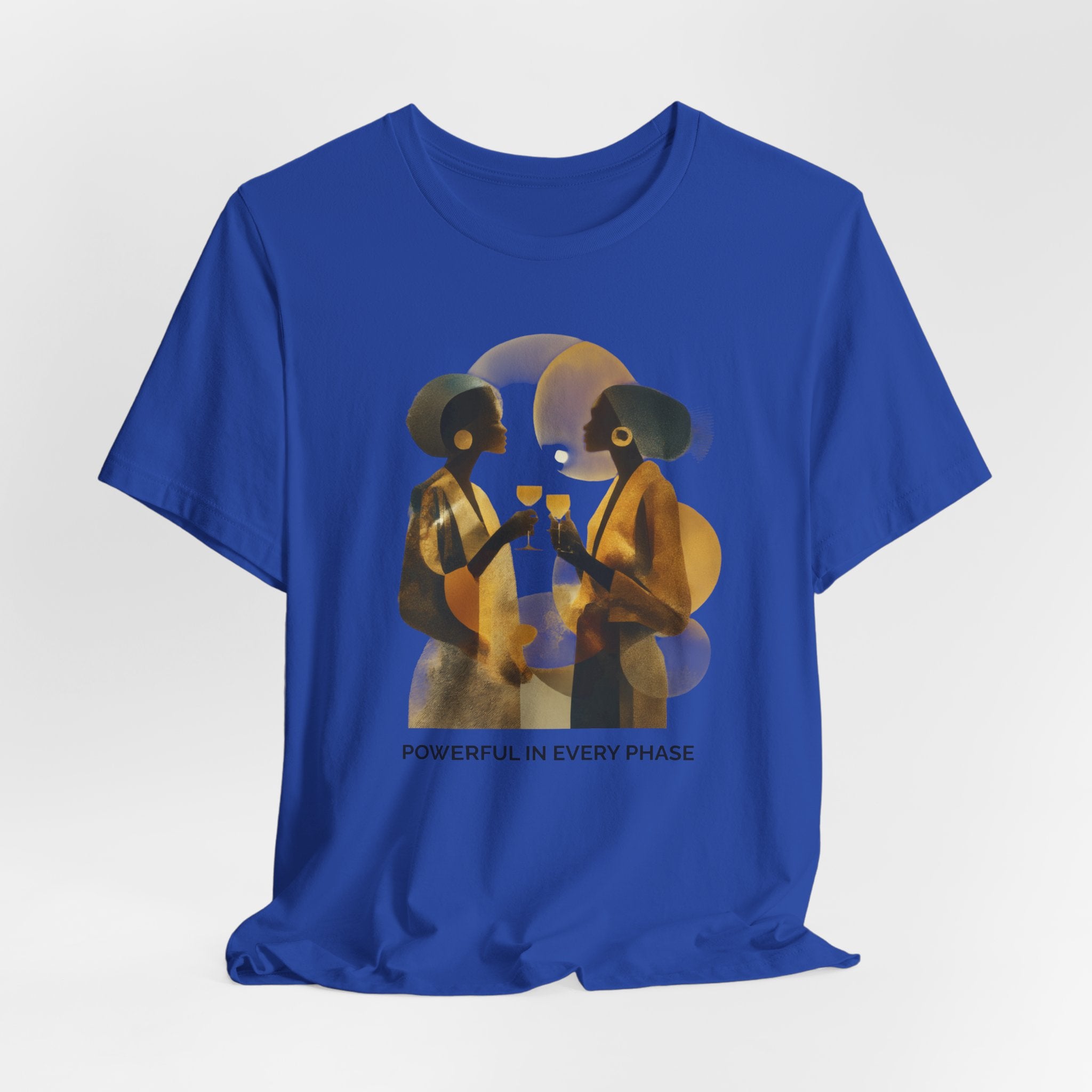 Powerful in Every Phase | Women's Motivational Graphic Vintage Women T-Shirt