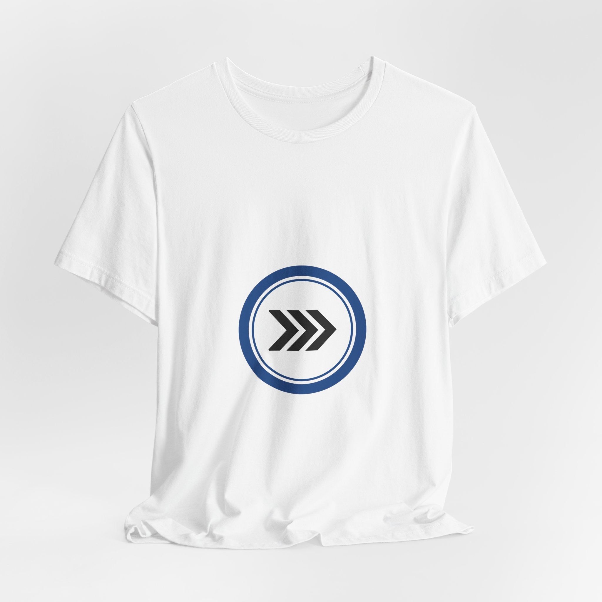 Arrow Circle Graphic Tee — Minimalist Directional Logo T-Shirt