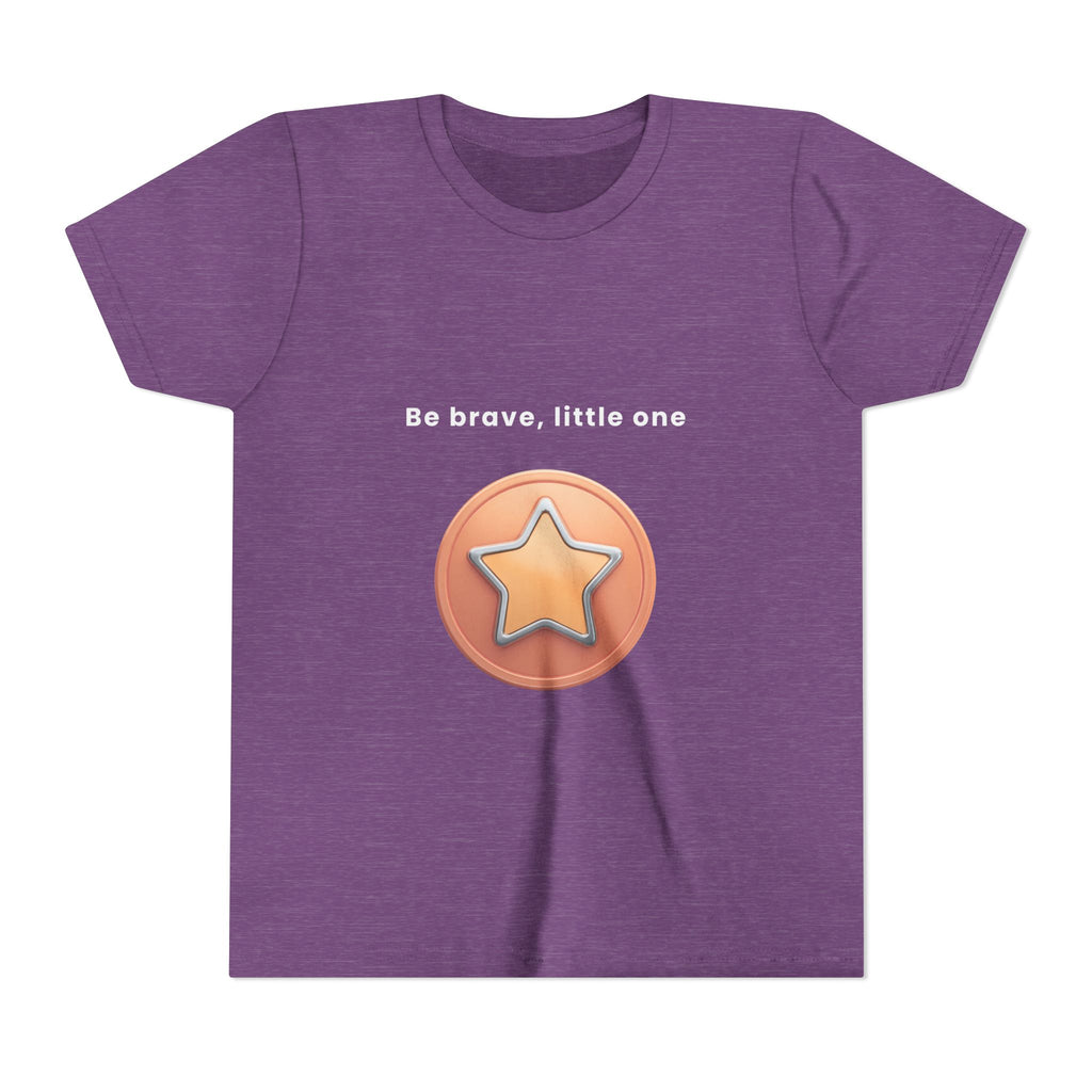 Be Brave Little One | Kids Motivational Graphic Bronze Star Badge T-Shirt
