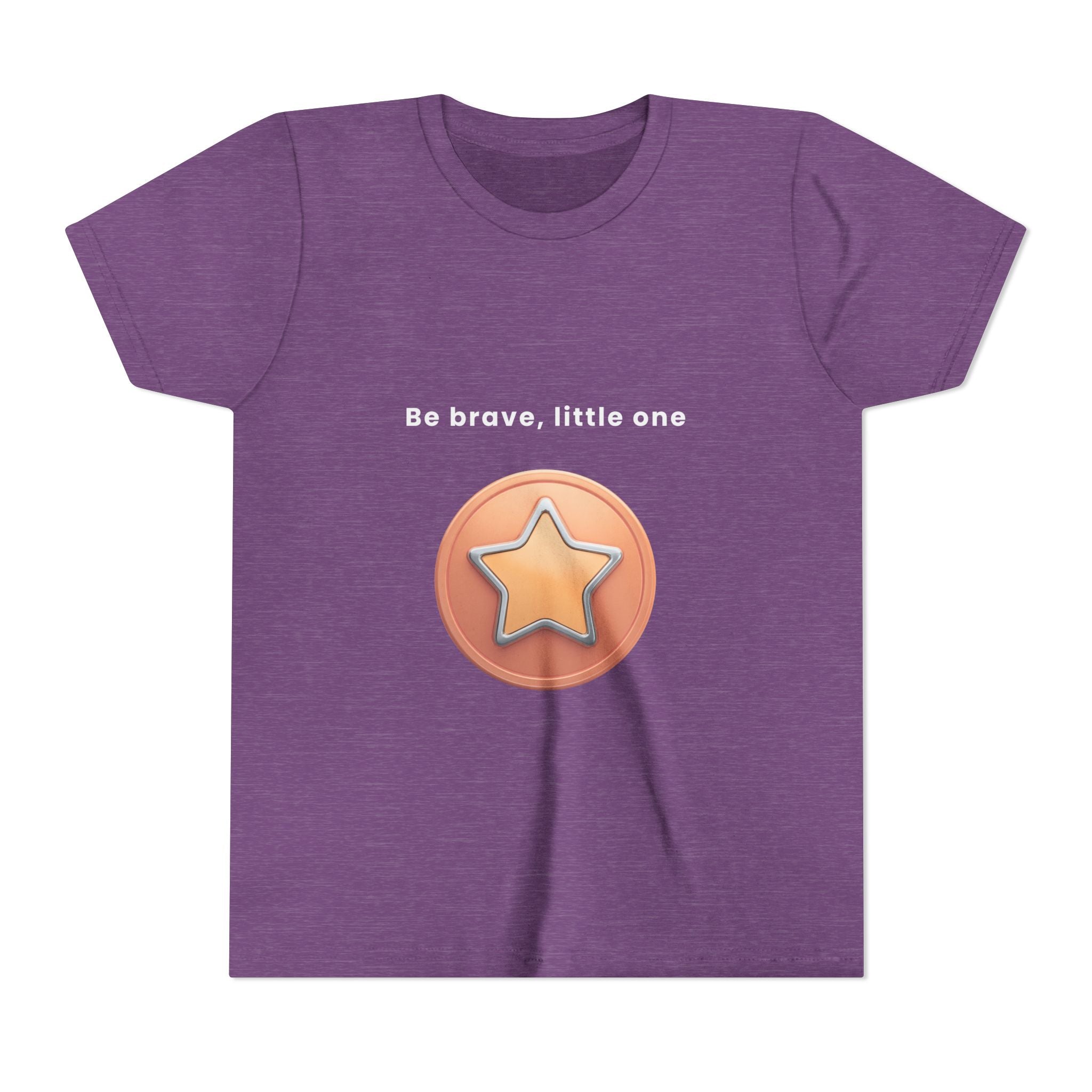 Be Brave Little One | Kids Motivational Graphic Bronze Star Badge T-Shirt