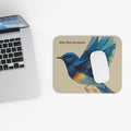 She Flies Forward Mousepad | Motivational Graphic Deep Horizon