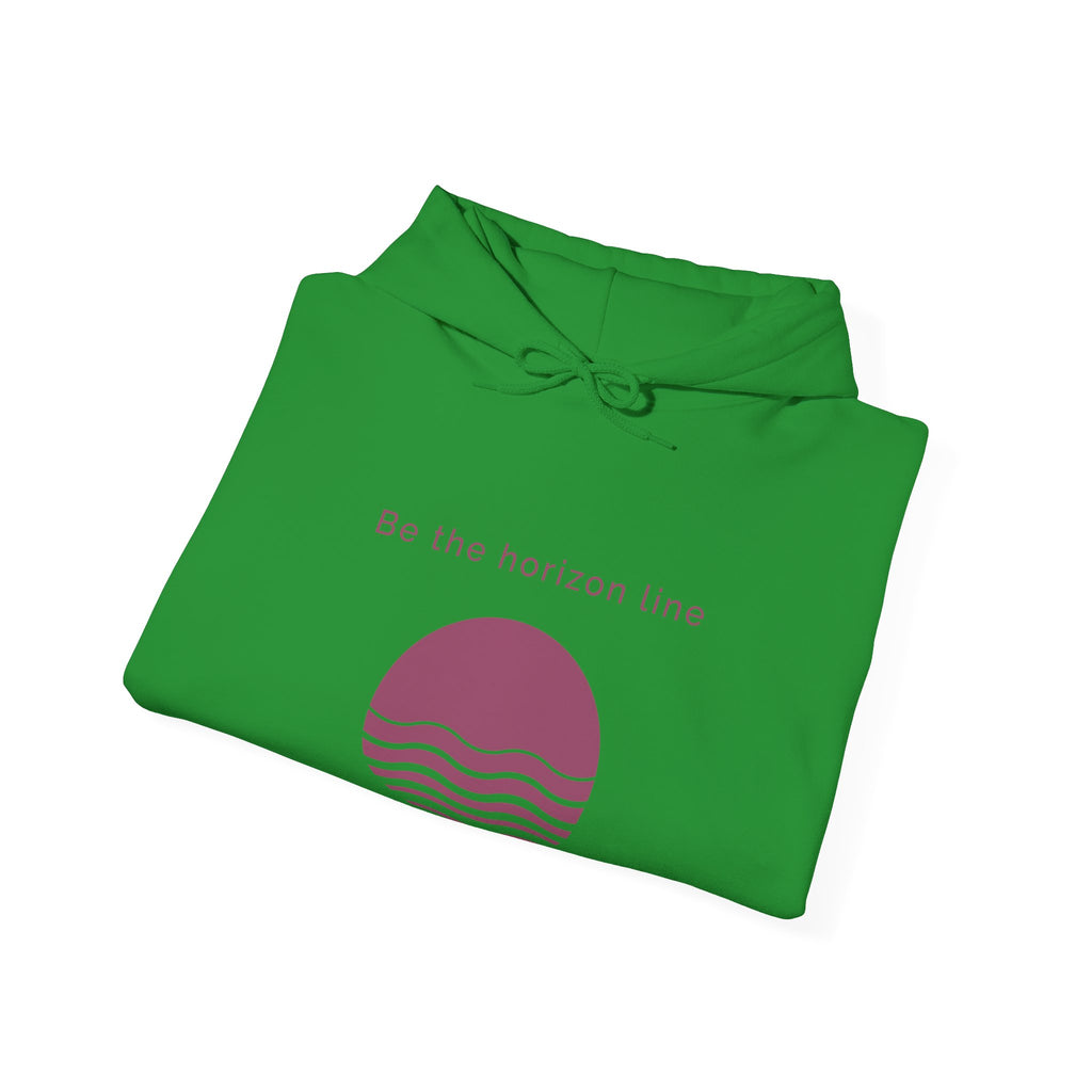 Be the horizon Line | Women's Motivational Graphic Circular Pastel Sunrise Hoodie
