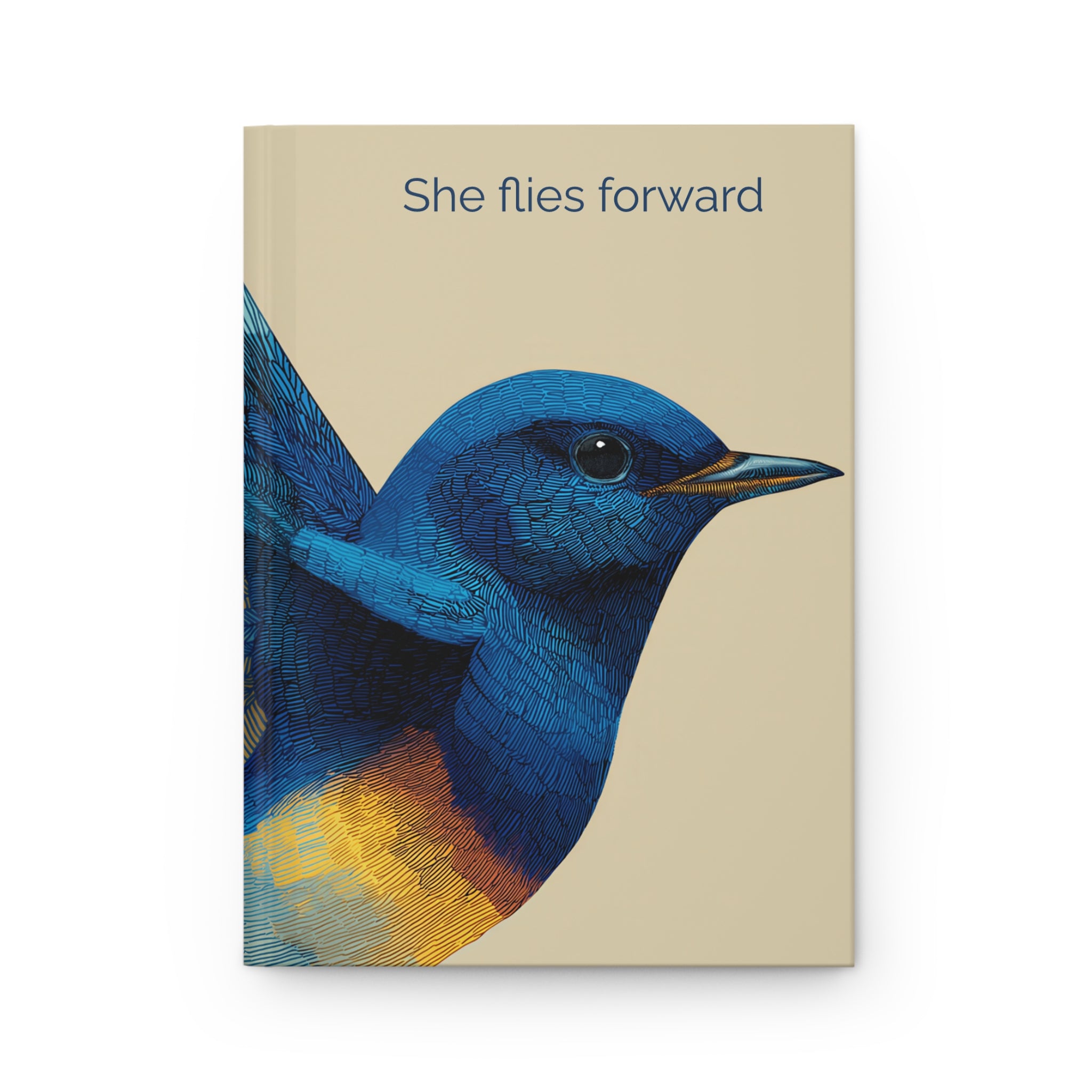 She Flies Forward Hardcover Journal | Motivational Graphic Deep Horizon